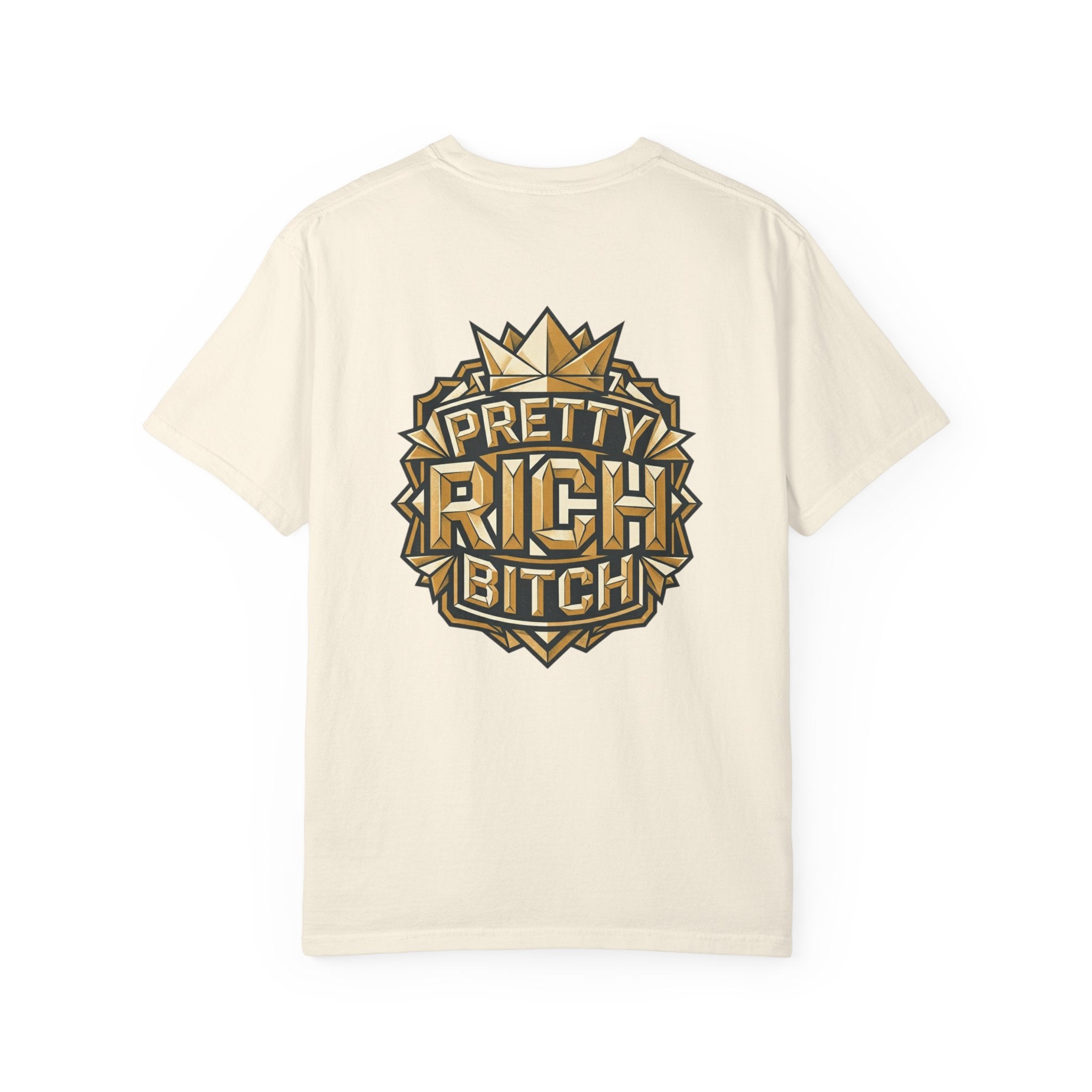 Pretty Rich Bitch The Collection by PRB T-Shirt — Bold Graphic Tee with Empowered Woman Portrait by Power Runs Black