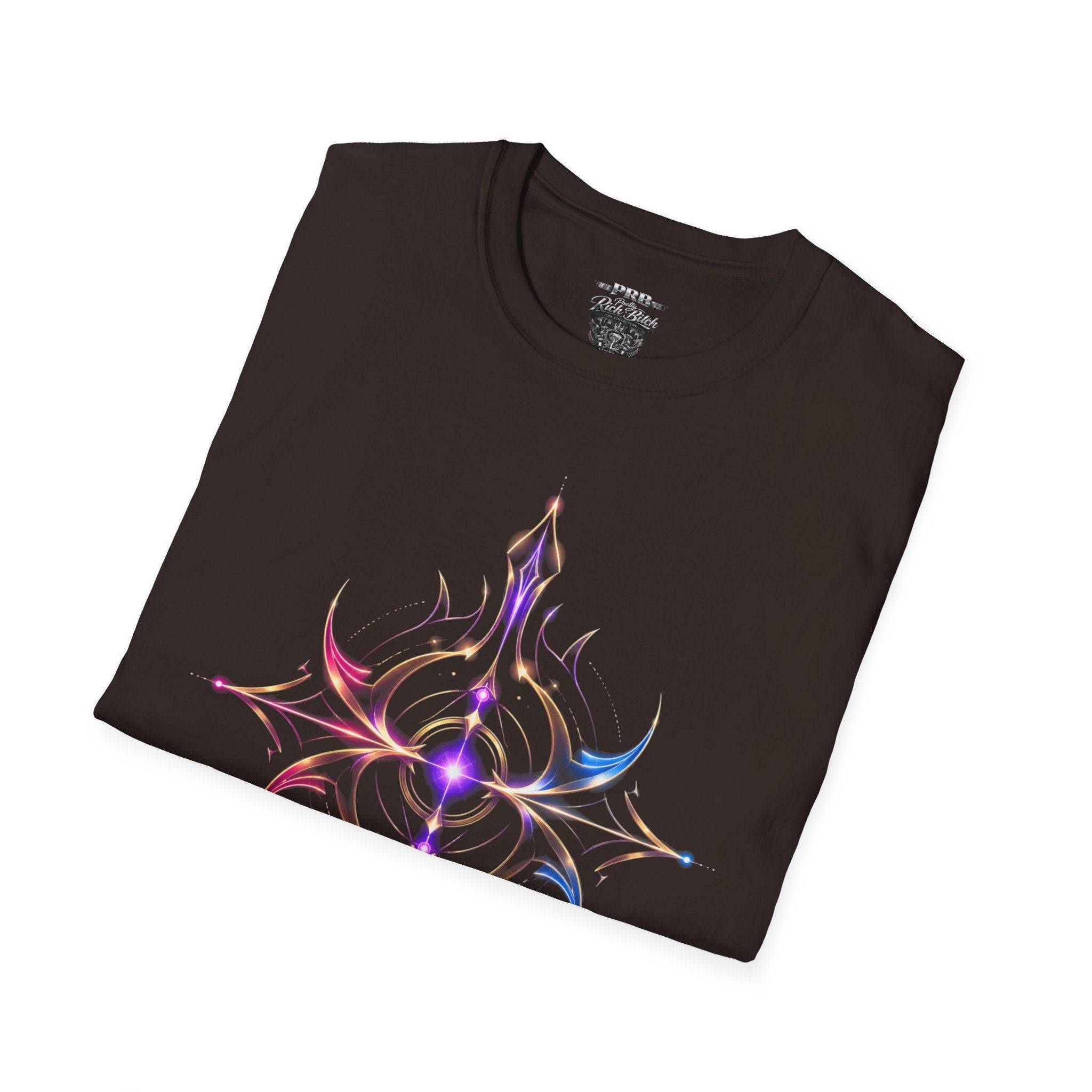 Power Runs Black PRB Pretty Rich Bitch The Collection Mystic Mandala Tee — Subtle Pastel Spiritual Graphic T-Shirt by Printify