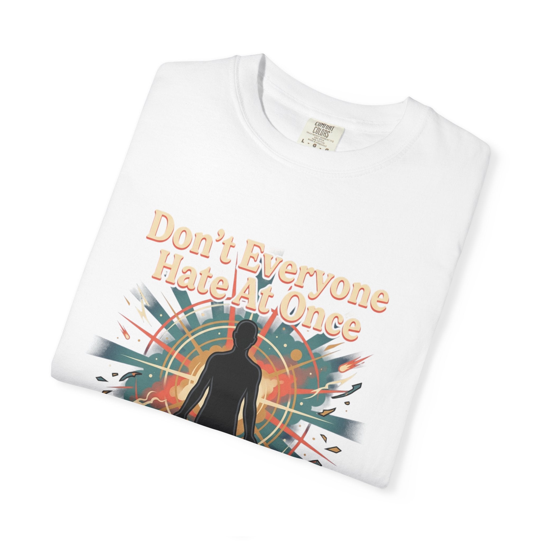 Power Runs Black Don't Everyone Hate Me Once" Retro Silhouette Graphic Tee by Printify