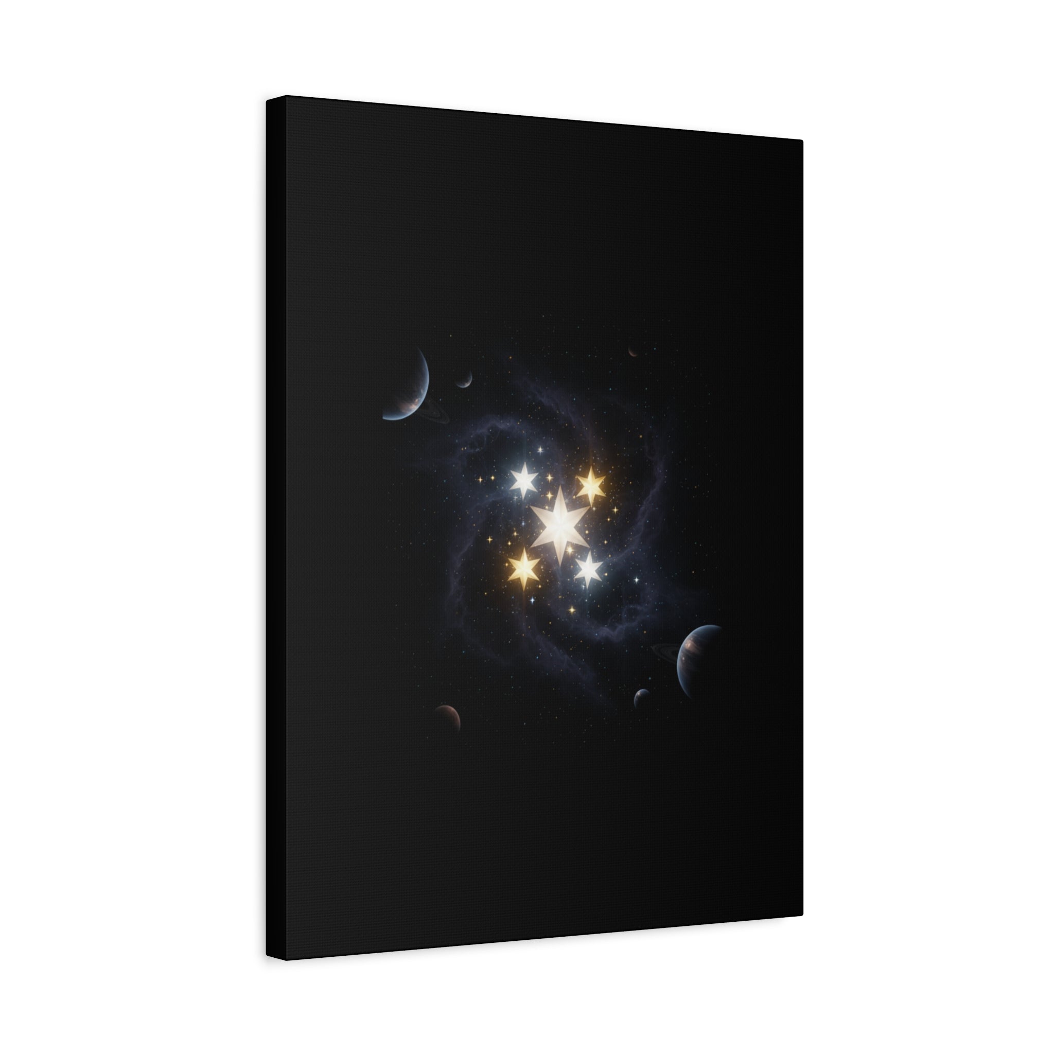 PRB Celestial Star Cluster Matte Canvas Print — Cosmic Planets Wall Art by Printify