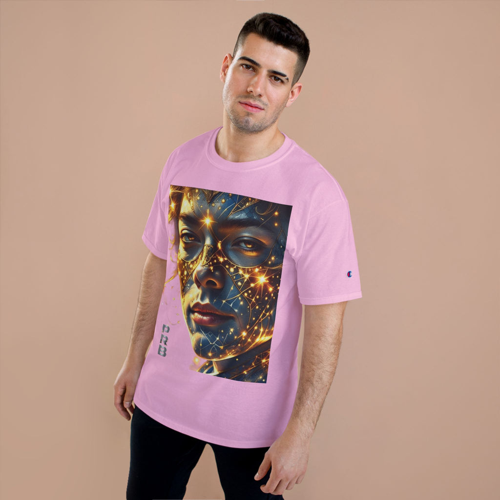 PRB Champion T-Shirt — Cosmic Face Art Tee (Radiant Star Portrait) by Power Runs Black