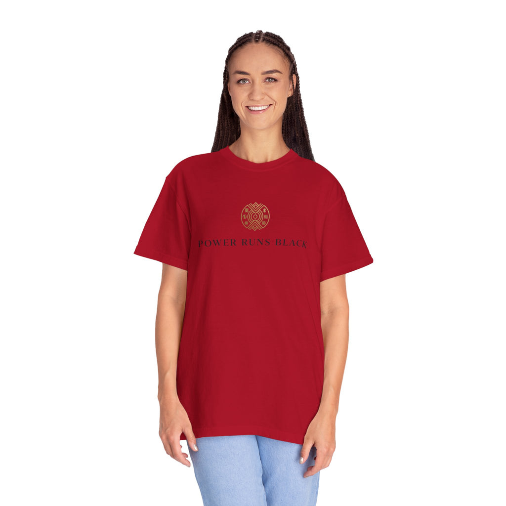 Power Runs Black PRB Graphic T-Shirt — Minimal Emblem Tee by Power Runs Black