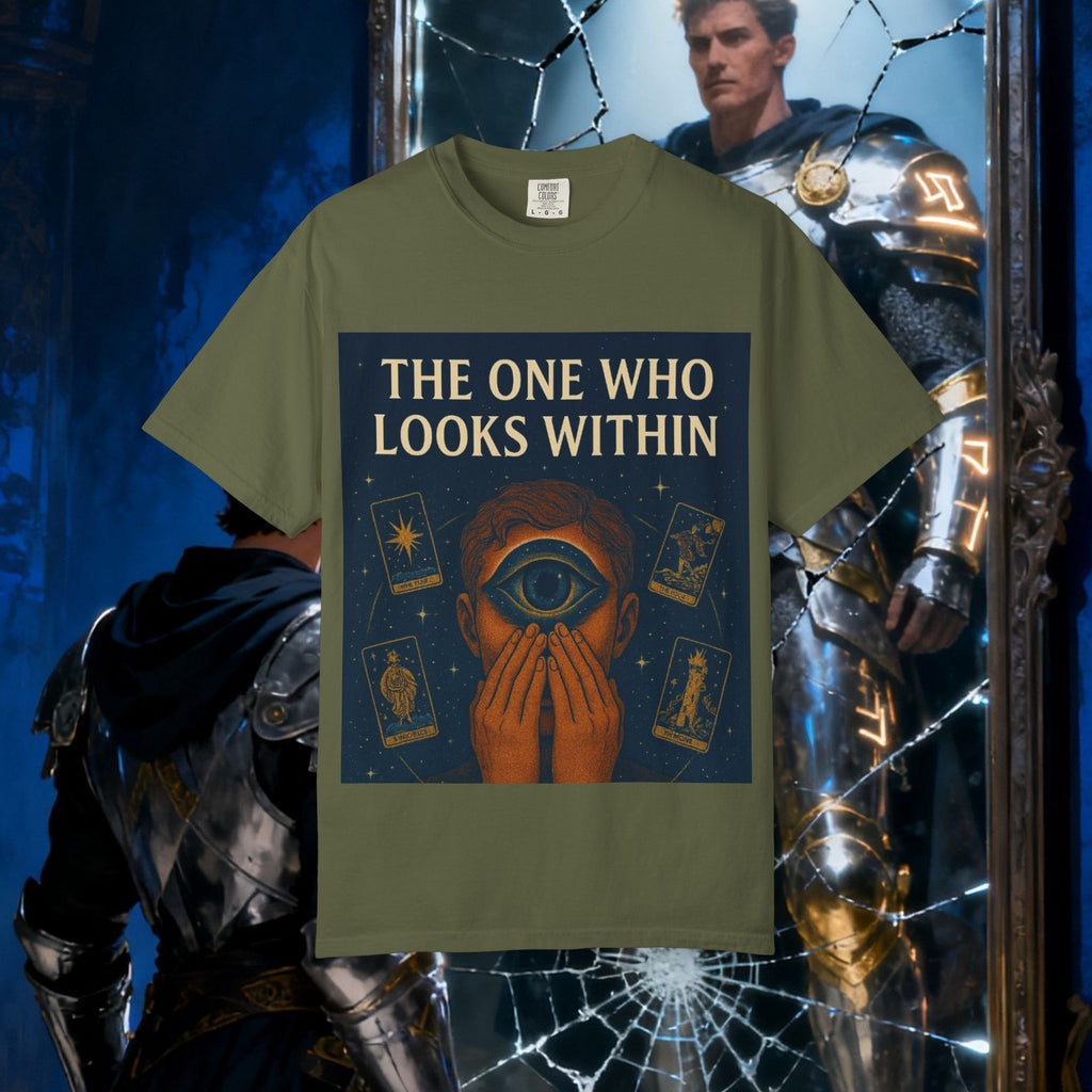 PRB Tarot Eye T-Shirt — "The One Who Looks Within" Mystical Graphic Tee by Power Runs Black