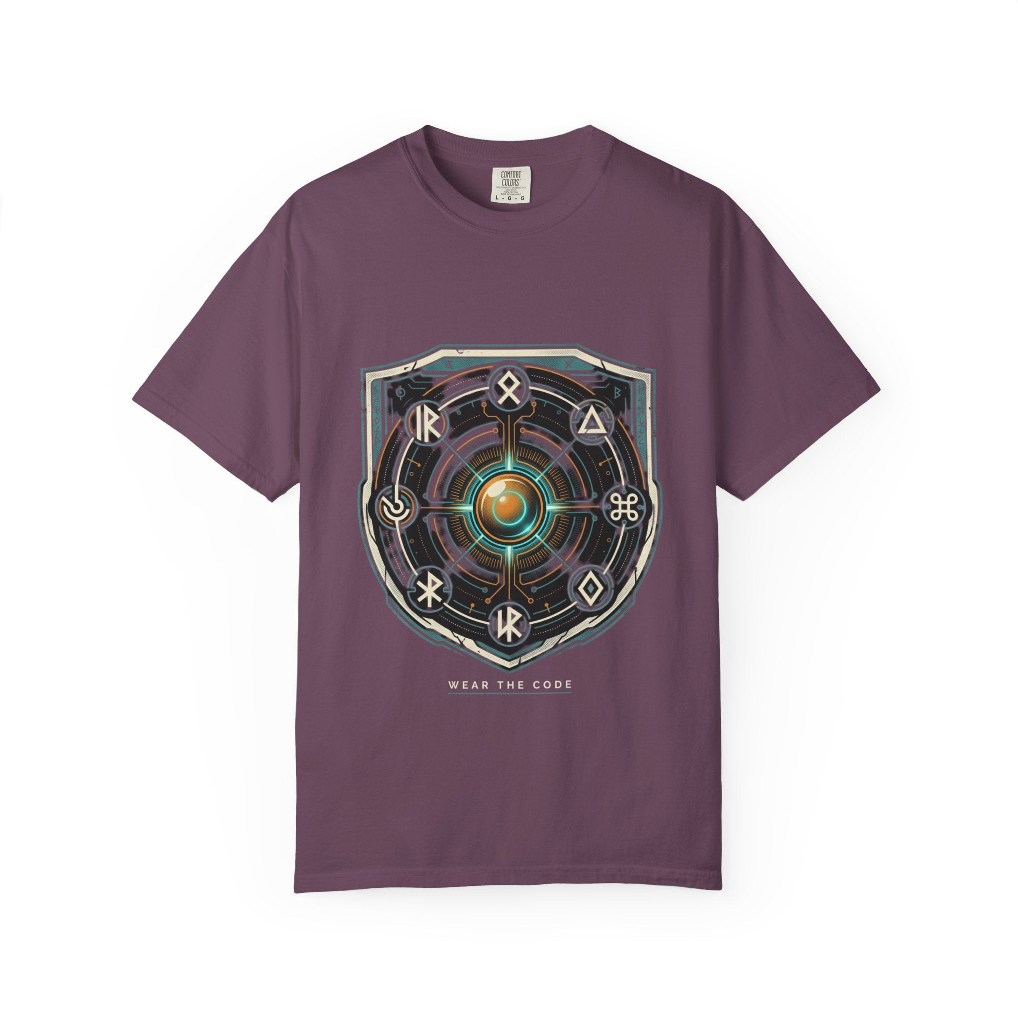Power Runs Black PRB "Wear The Code" Mystic Shield T-Shirt — Geometric Sigil Graphic Tee by Power Runs Black