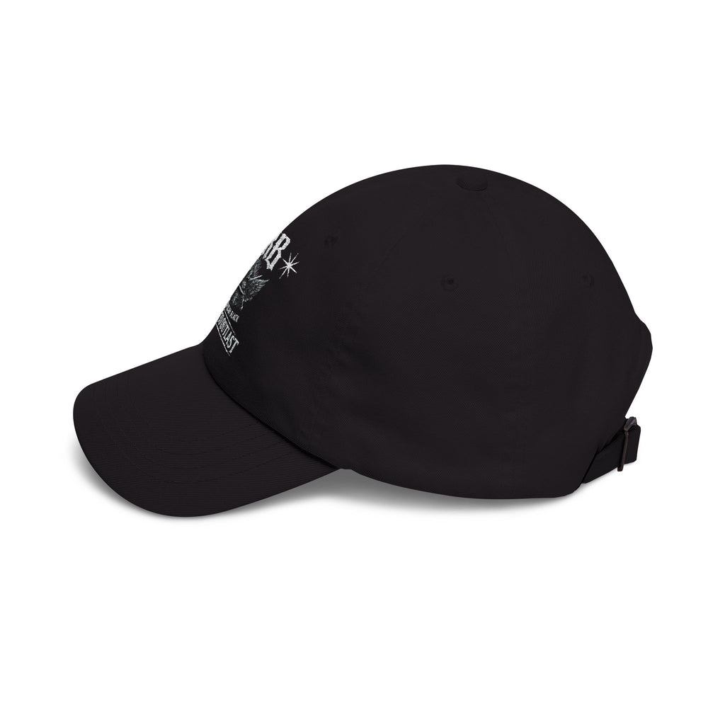 PRB Dad Cap — Vintage Crest Embroidered Baseball Hat by Power Runs Black