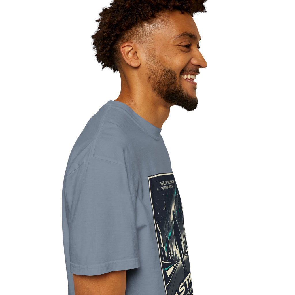 Power Runs Black Astra Sci‑Fi Graphic T-Shirt — "I walk toward understanding" Poster Design by Power Runs Black