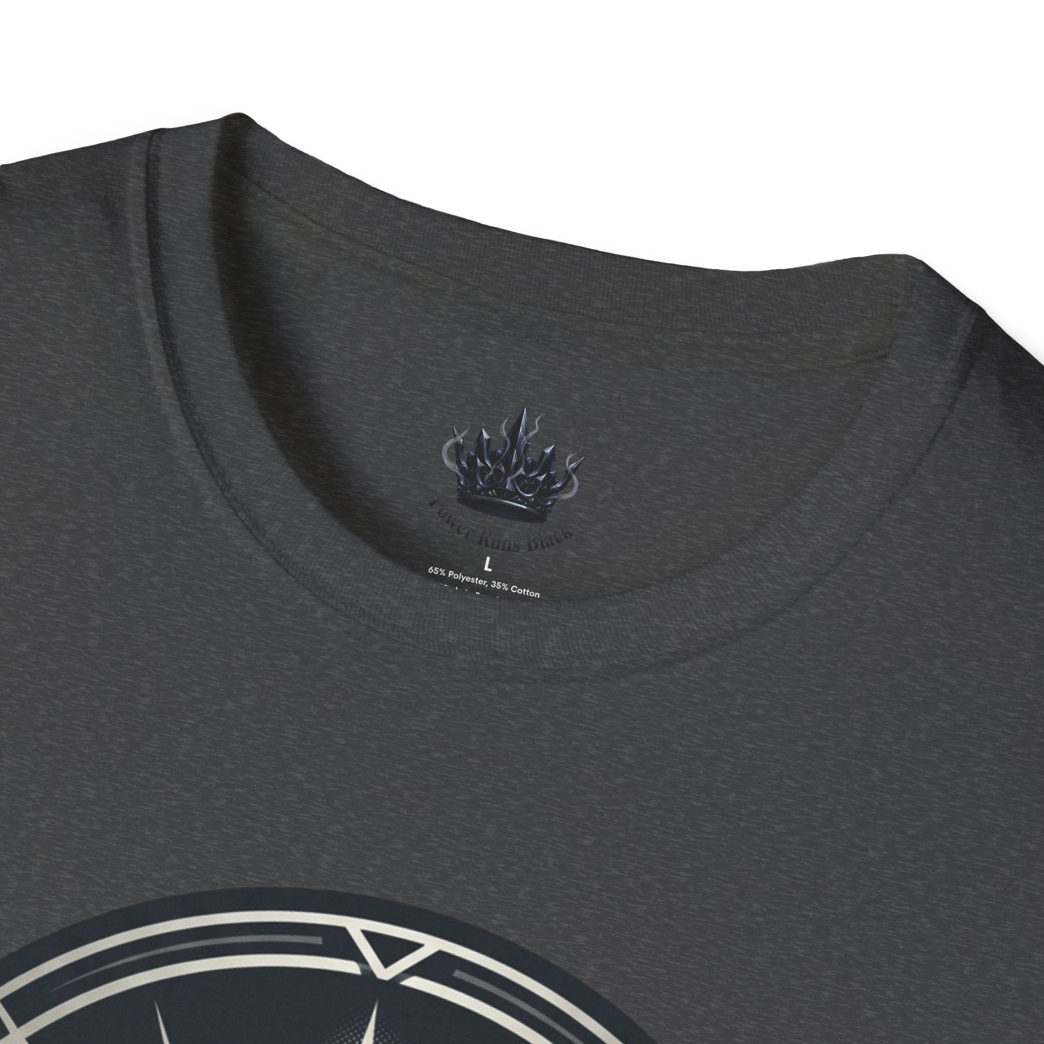 Power Runs Black PRB Crown Variant Graphic T-Shirt — The Crown Variant Emblem by Printify