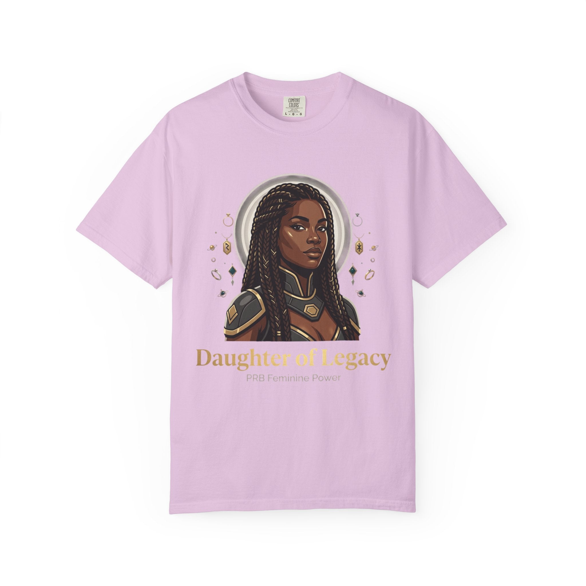 PRB Daughter of Legacy Graphic T-Shirt | Afrocentric Heroine Portrait Tee by Printify