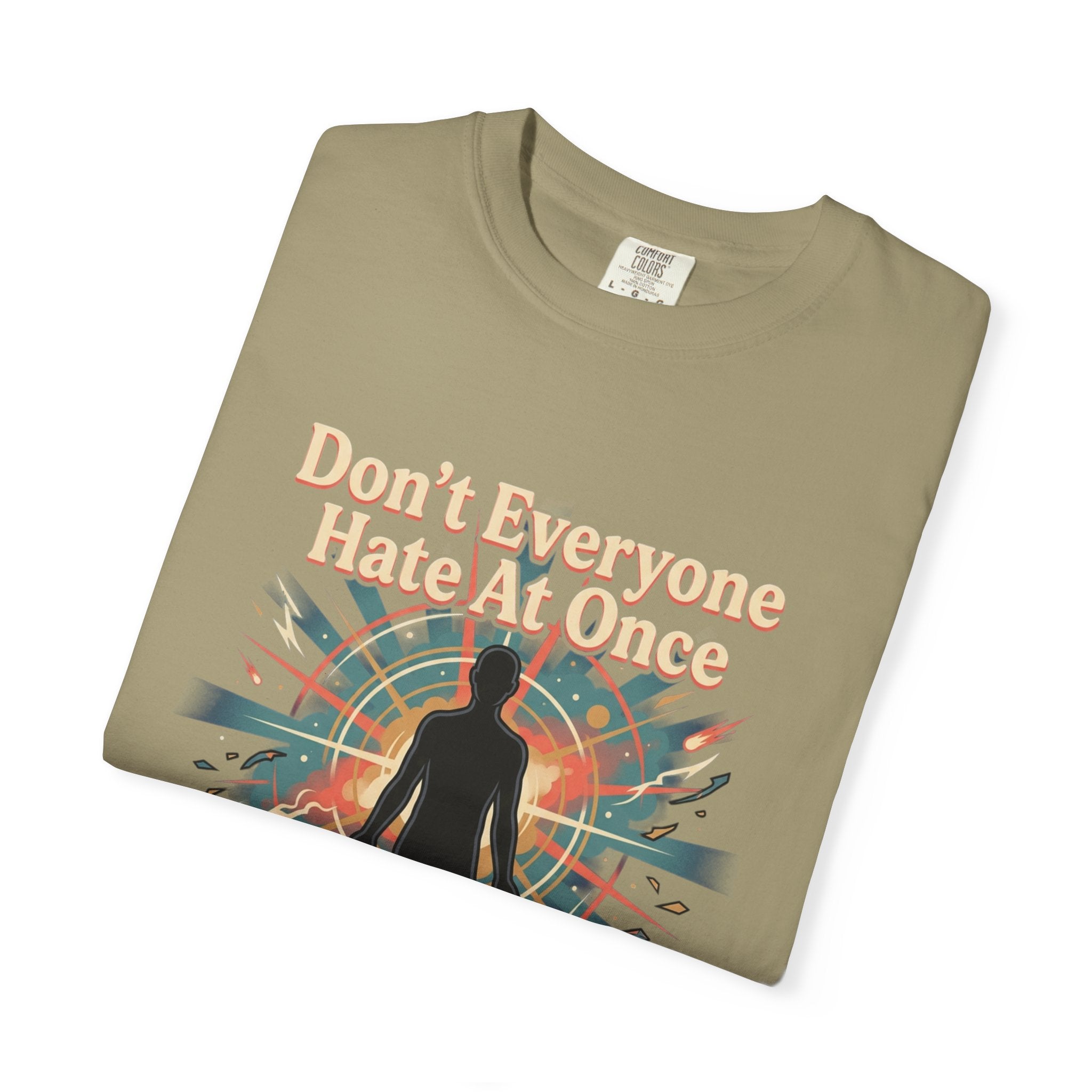 Power Runs Black Don't Everyone Hate Me Once" Retro Silhouette Graphic Tee by Printify