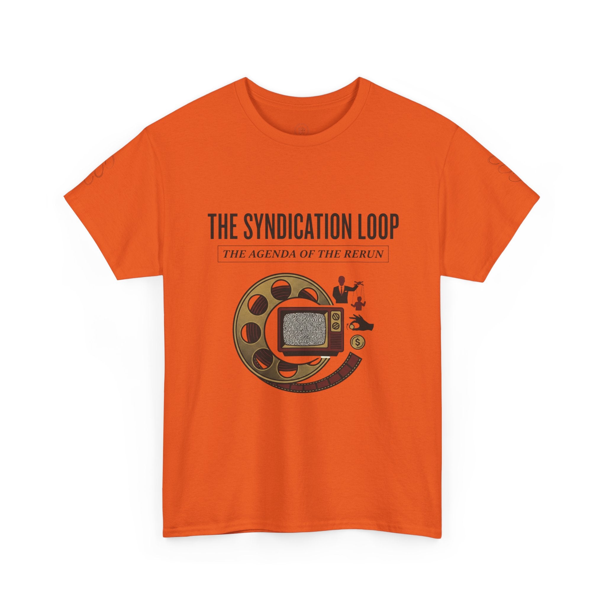 Power Runs Black — "The Agenda of the Arch" Retro TV Ouroboros Graphic Tee by Printify
