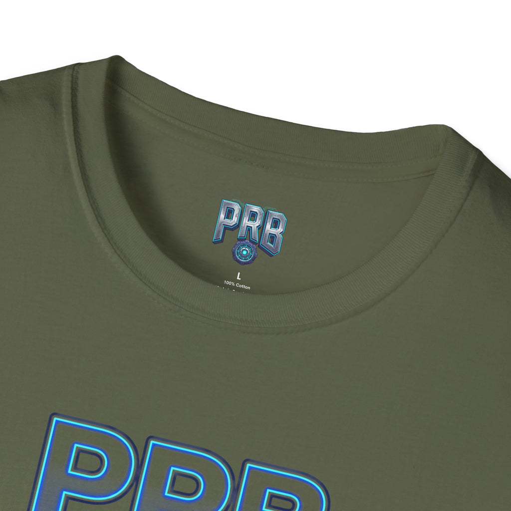 PRB Blackline Futuristic DJ Tee — Electronic Music Graphic T-Shirt by Power Runs Black