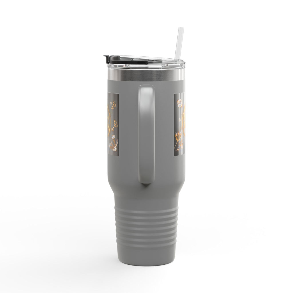PRB 40oz Insulated Travel Mug — "Money Energy" Motivational Design by Printify