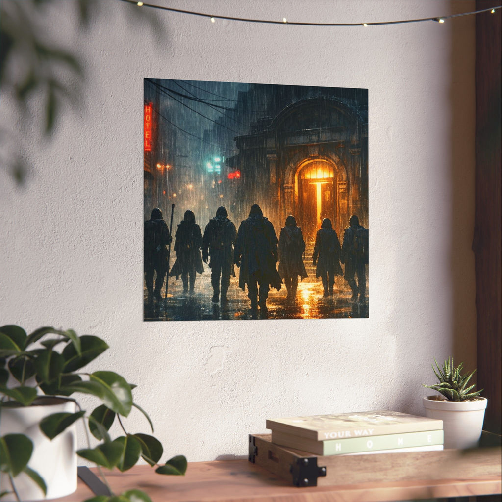 Power Runs Black PRB The Starbound Seven Matte Vertical Posters by Printify