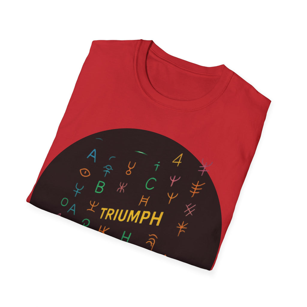 PRB Triumph Afro Hair Silhouette T-Shirt | Black Hair Alphabet Design by Power Runs Black