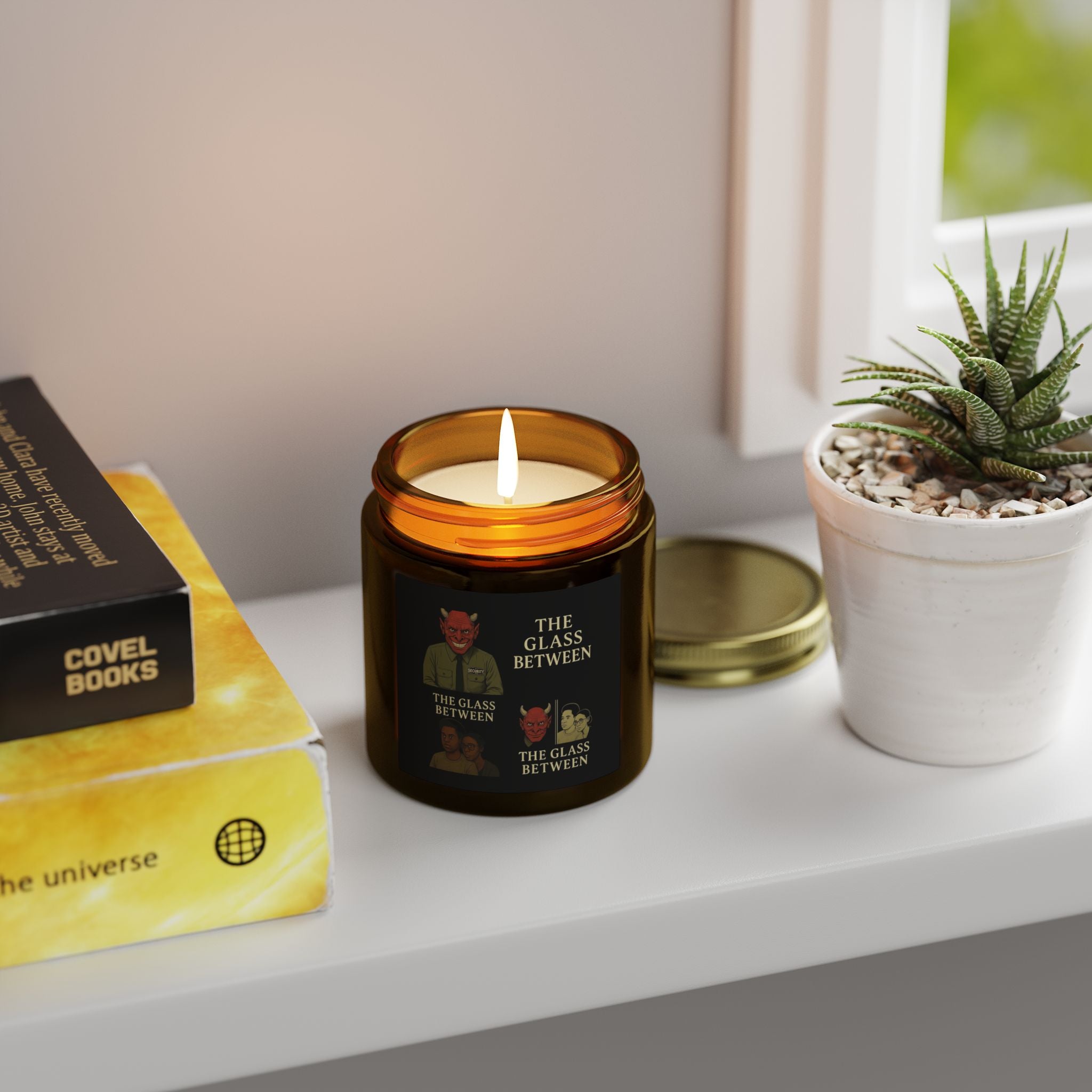 PRB The Glass Between Scented Candle — Coconut Apricot Wax (4oz/9oz) by Power Runs Black