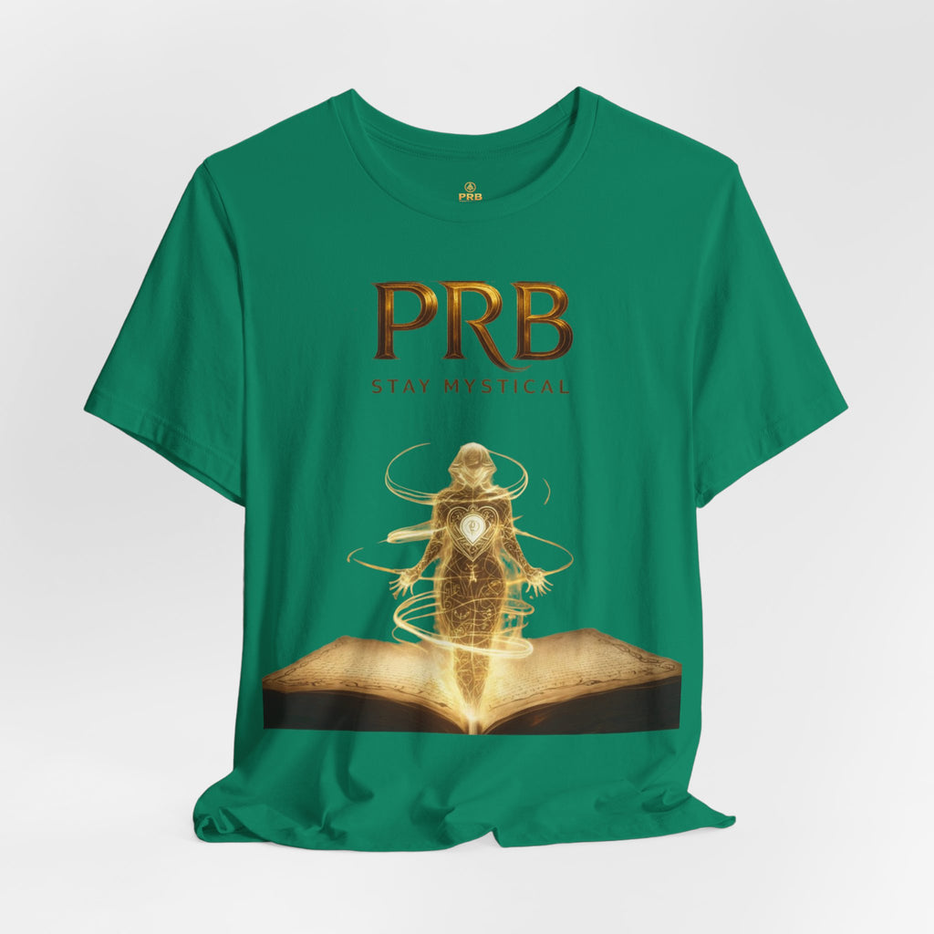 PRB Mystical Graphic Tee – "PRB Stay Mystical" Spiritual Book & Light Design by Power Runs Black