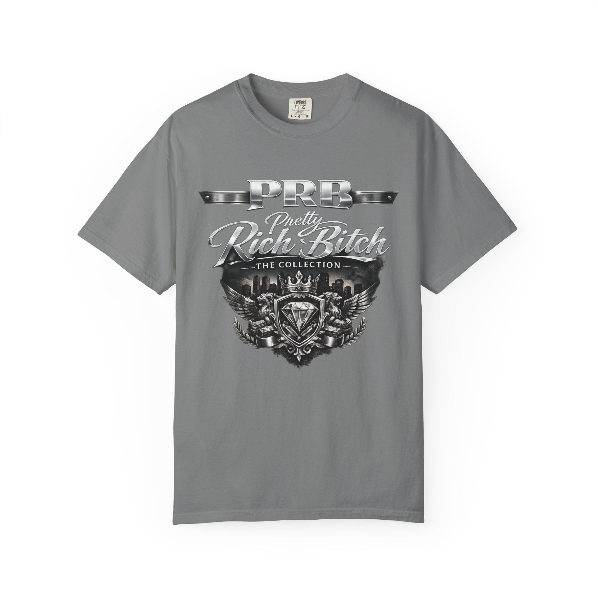 PRB Rebel Biker Crest T-Shirt | Vintage Motorcycle Emblem Tee by Power Runs Black