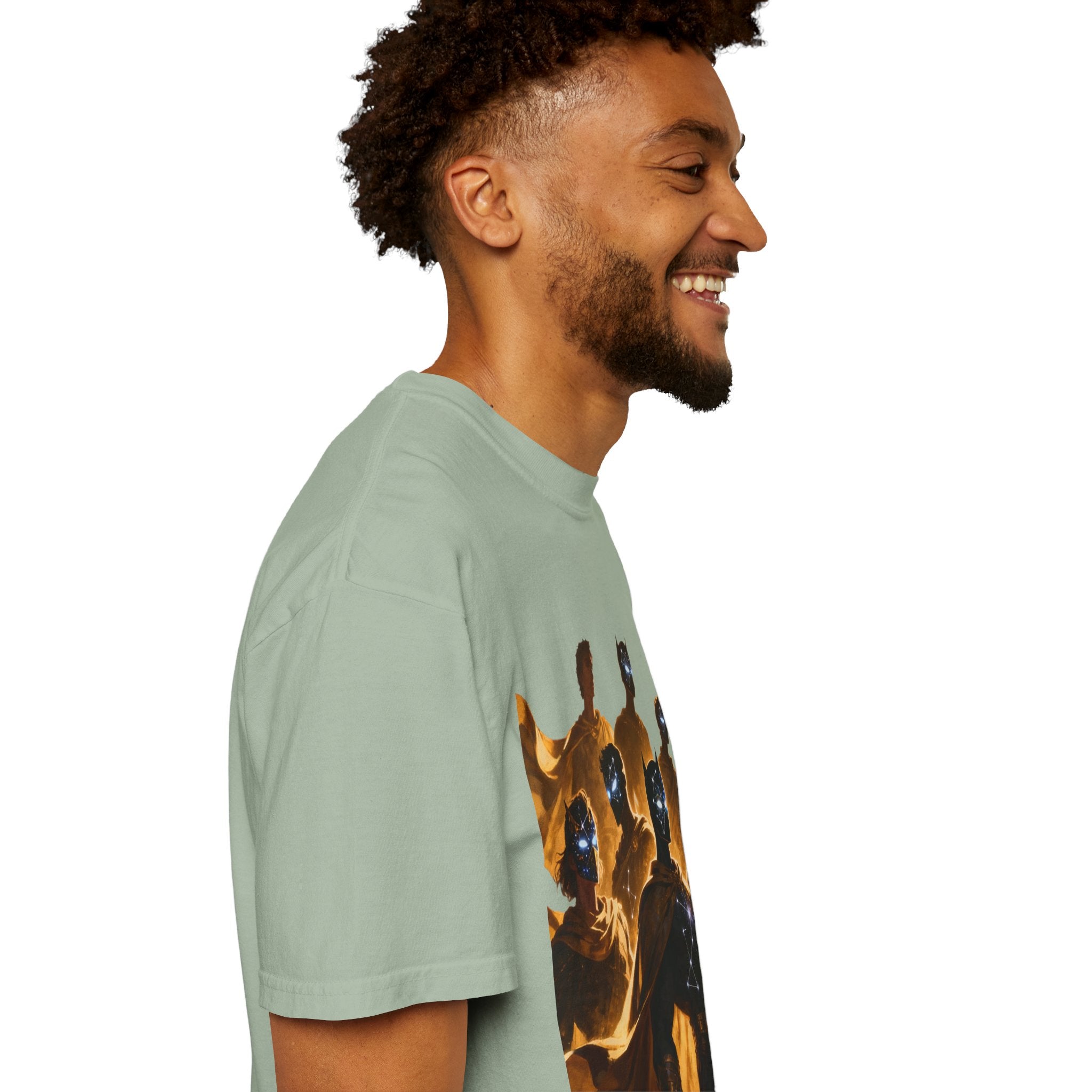PRB Cosmic Heroes Graphic Tee (Golden Cloaks & Starry Faces) by Power Runs Black