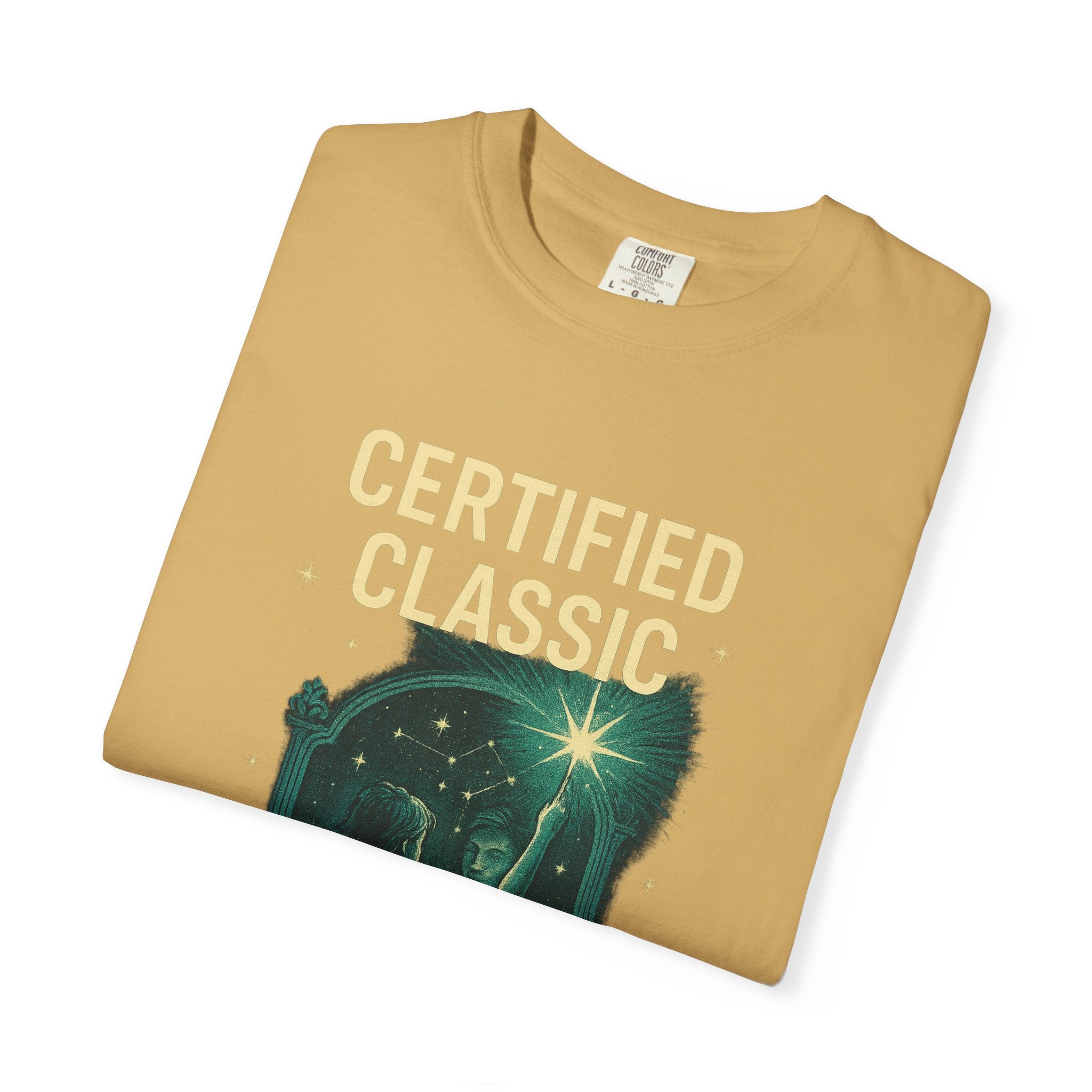 PRB Certified Classic illustration T-shirt | vintage camping, night sky, campfire by Power Runs Black