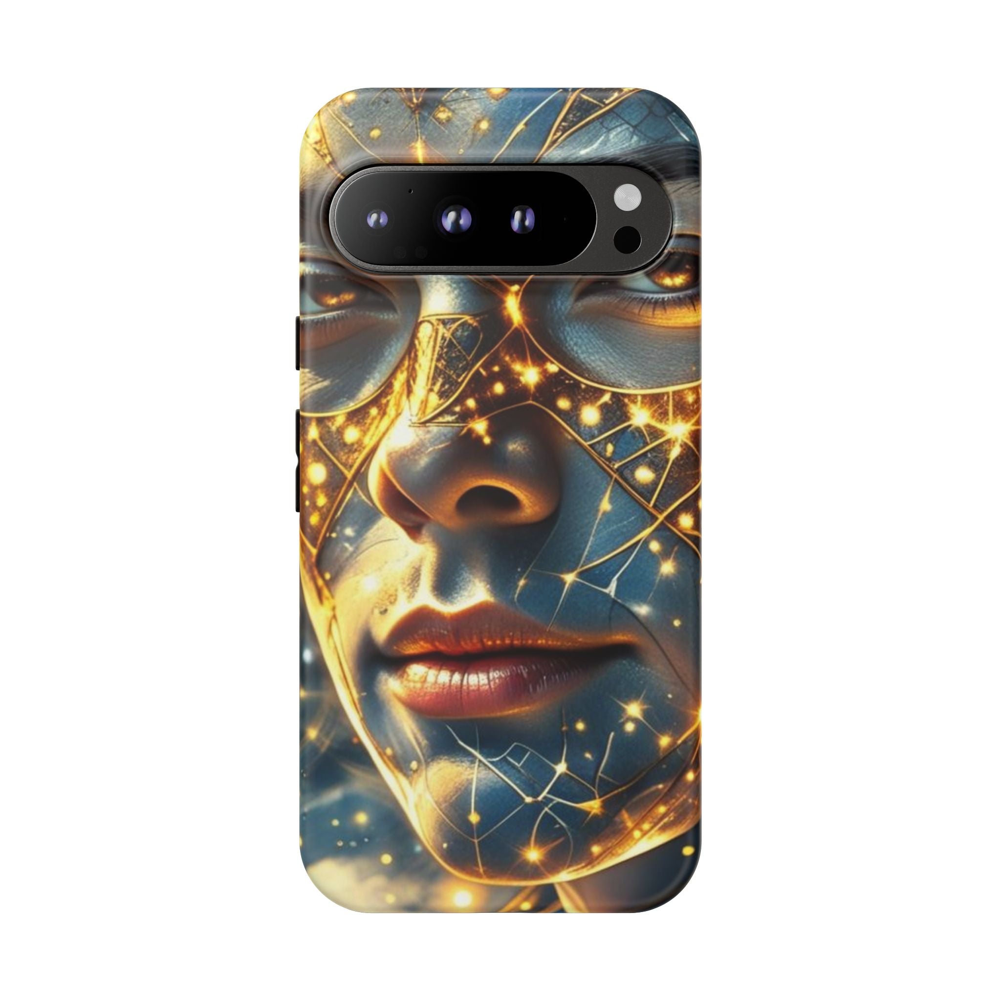 PRB Galactic Portrait Tough Case | Cosmic Face Phone Case, Starry Nebula Design by Printify