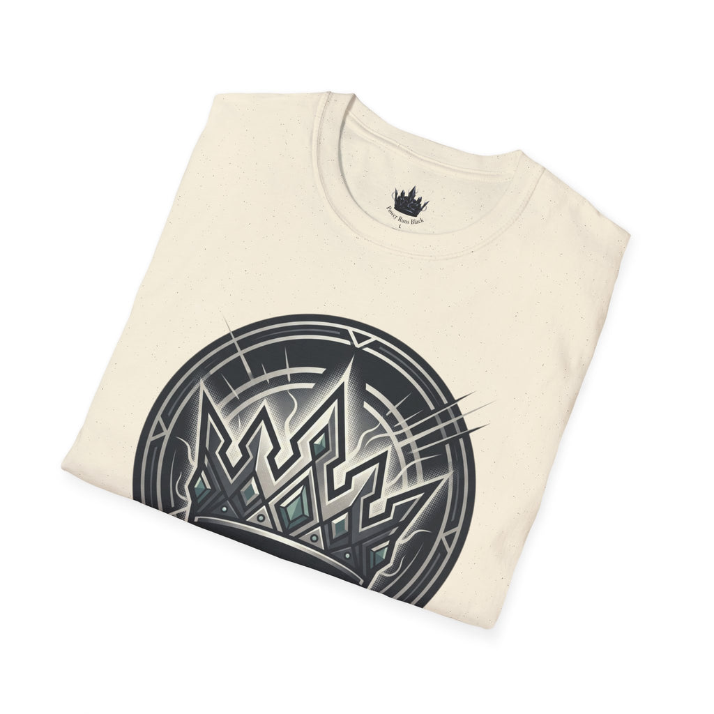 Power Runs Black PRB Crown Variant Graphic T-Shirt — The Crown Variant Emblem by Printify
