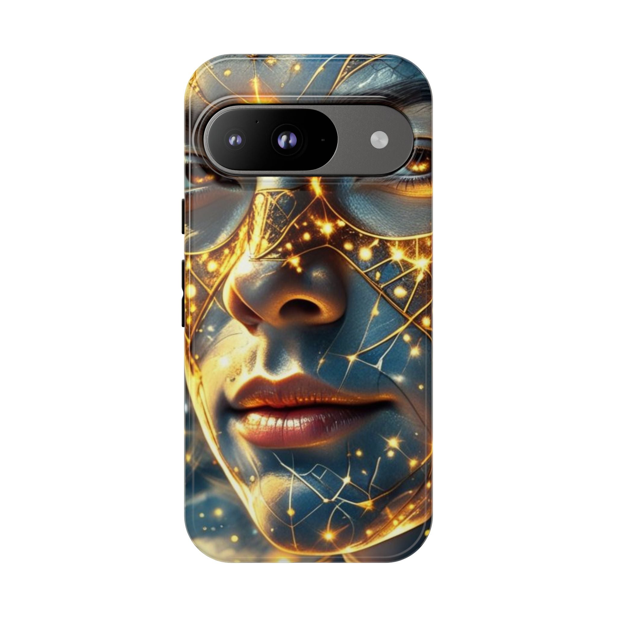 PRB Galactic Portrait Tough Case | Cosmic Face Phone Case, Starry Nebula Design by Printify