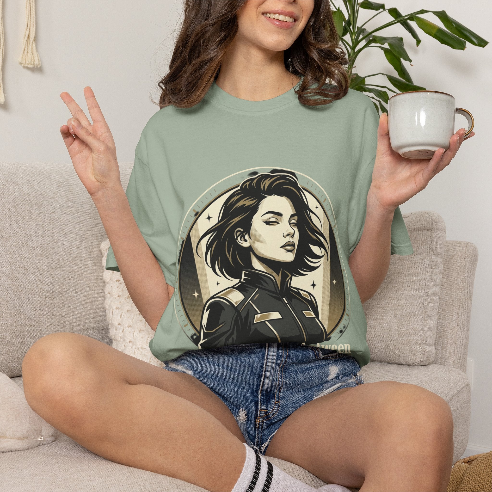 Power Runs Black Retro Space Captain Portrait T-Shirt — 'Fearless Commander' Graphic Tee by Power Runs Black