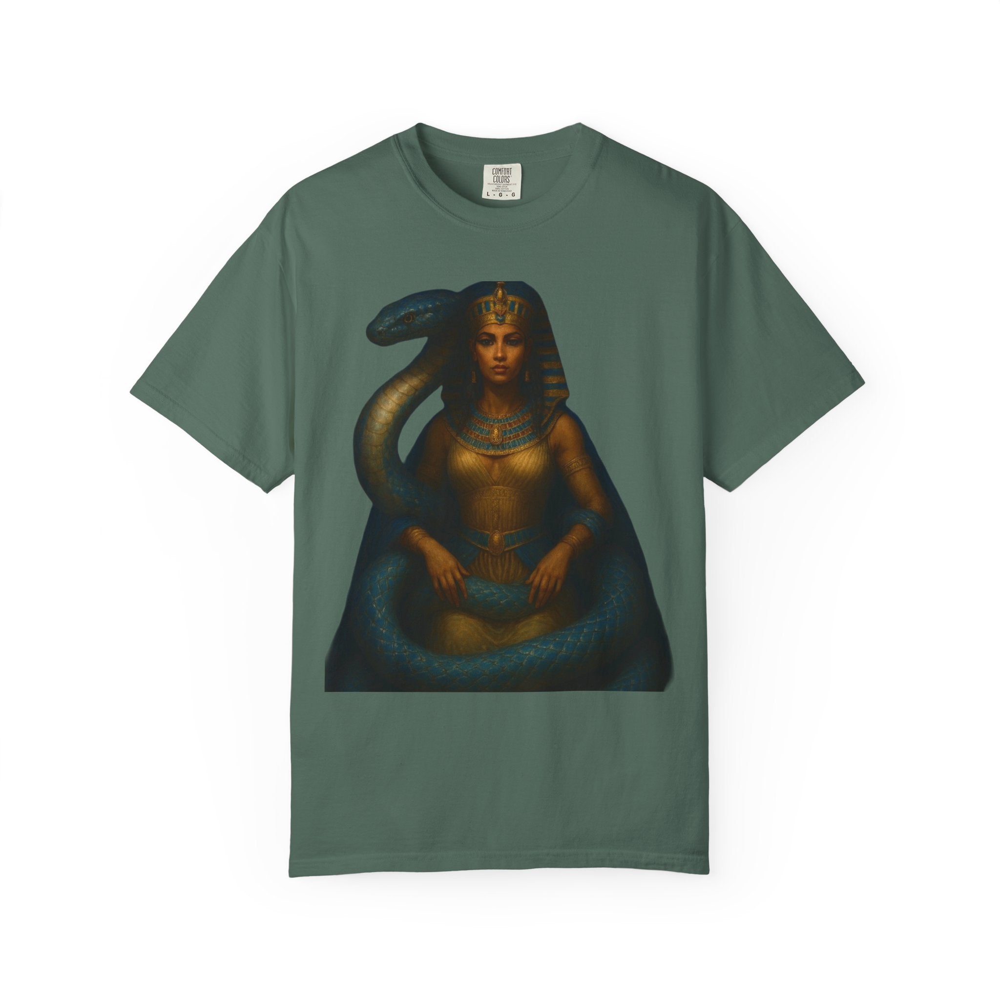 PRB Egyptian Goddess with Snake T-Shirt | Pharaoh Serpent Art Tee by Power Runs Black