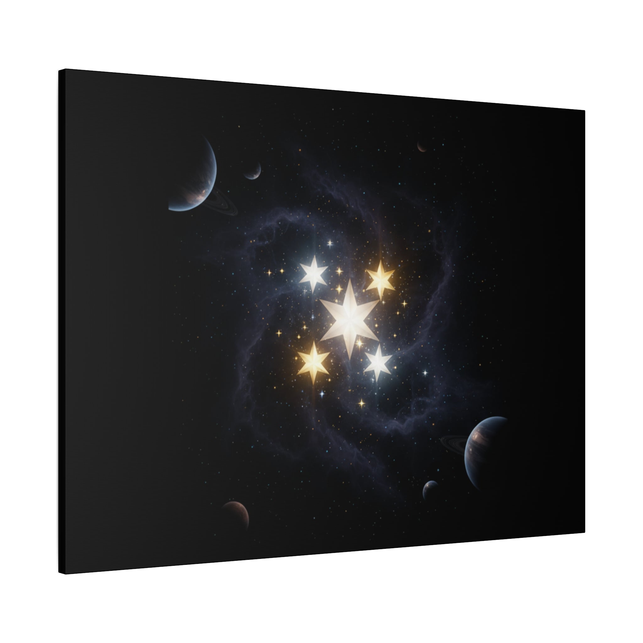 Power Runs Black PRB Glowing Star Constellation Canvas by Power Runs Black