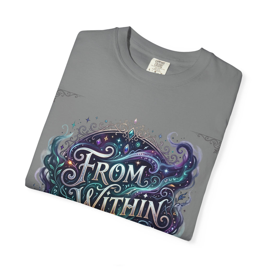 Power Runs Black PRB From Within Magic Book T-Shirt — Fantasy Illustrated Graphic Tee by Printify