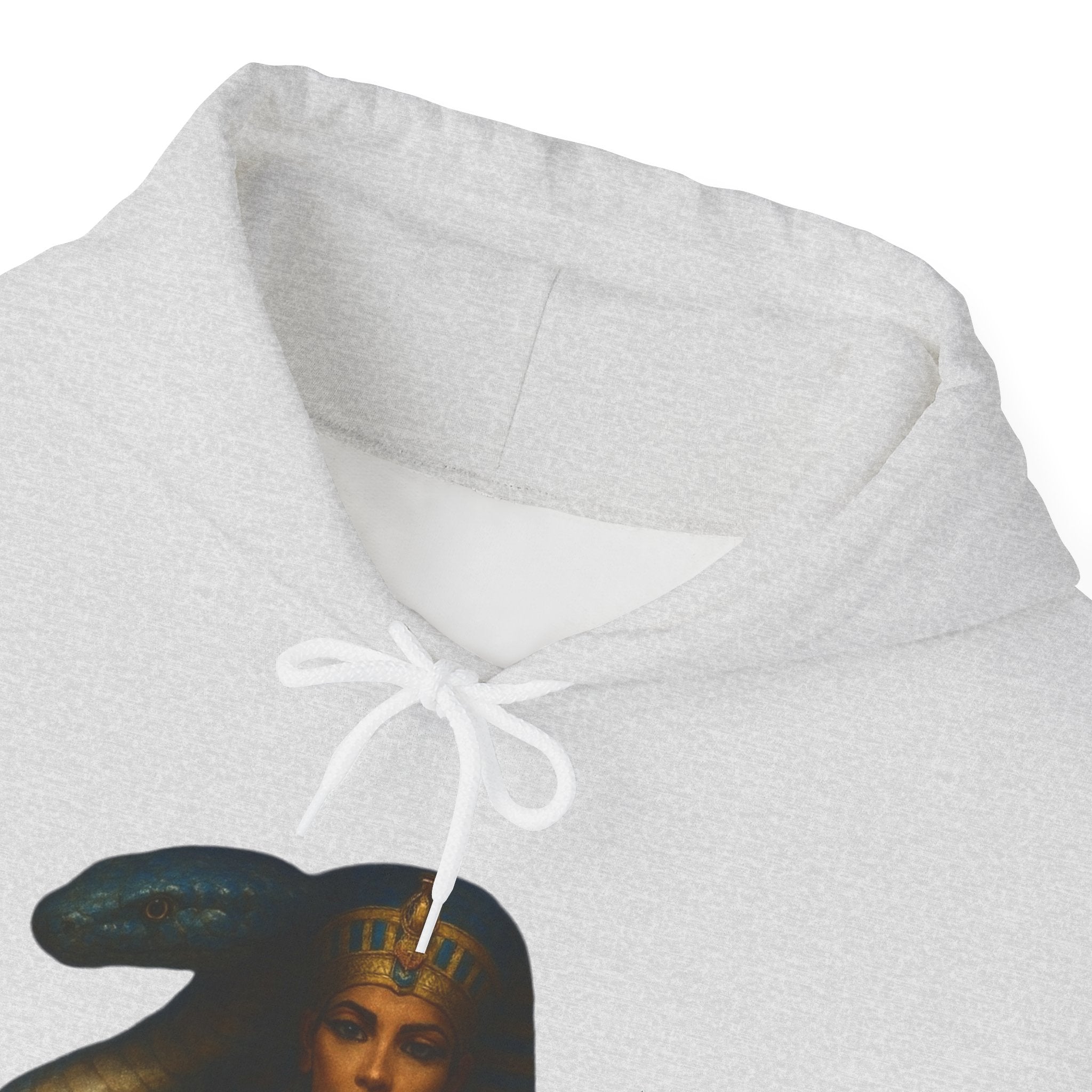 PRB Egyptian Goddess Portrait Hoodie | Serpent Headdress, Ancient Queen Art by Power Runs Black