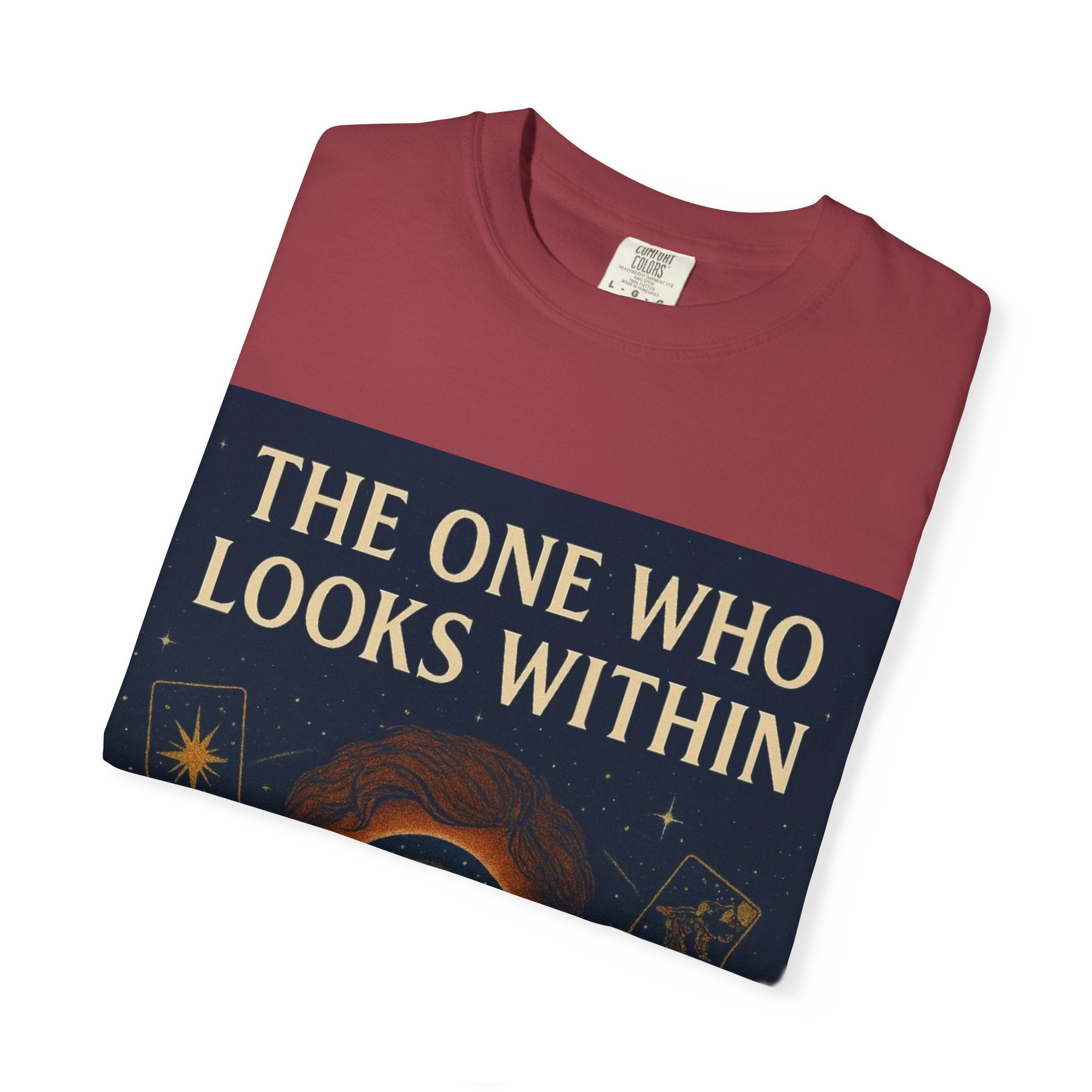 PRB Tarot Eye T-Shirt — "The One Who Looks Within" Mystical Graphic Tee by Power Runs Black