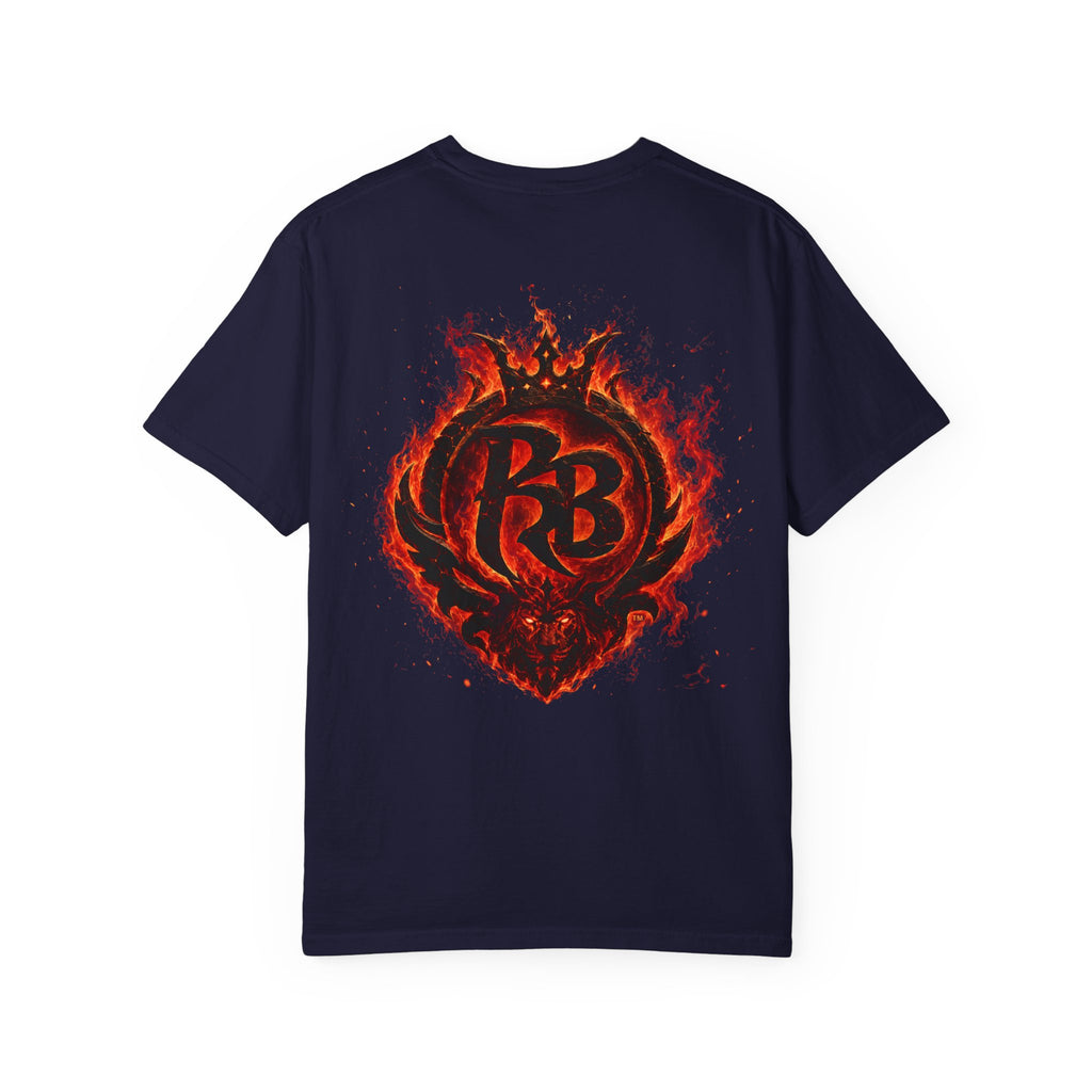 Power Runs Back PRB Flame Logo T-shirt | Fiery Emblem Tee, Grunge Rock Chic by Printify
