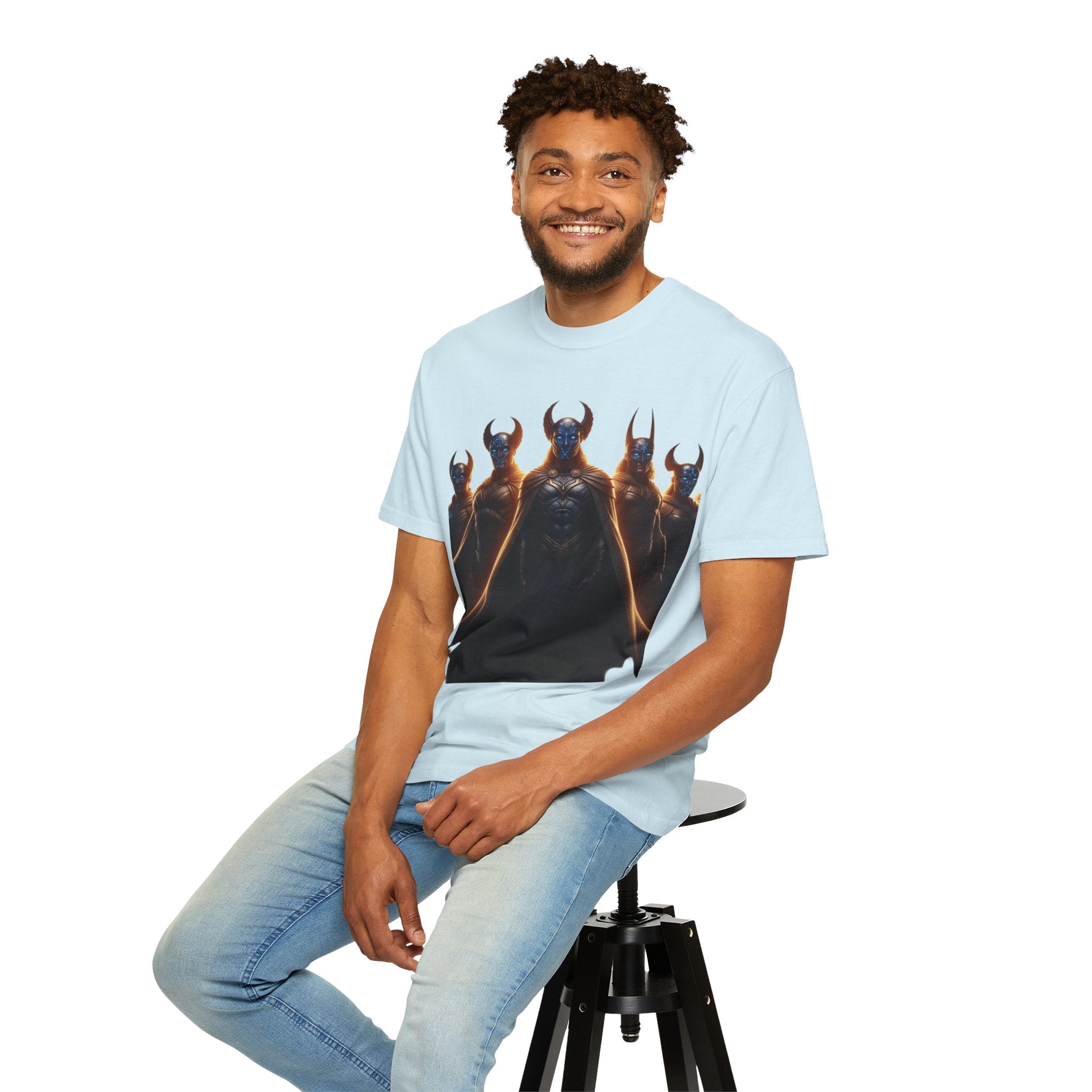Power Runs Black PRB Dark Legion Graphic T-Shirt — Horned Warriors Fantasy Tee by Power Runs Black