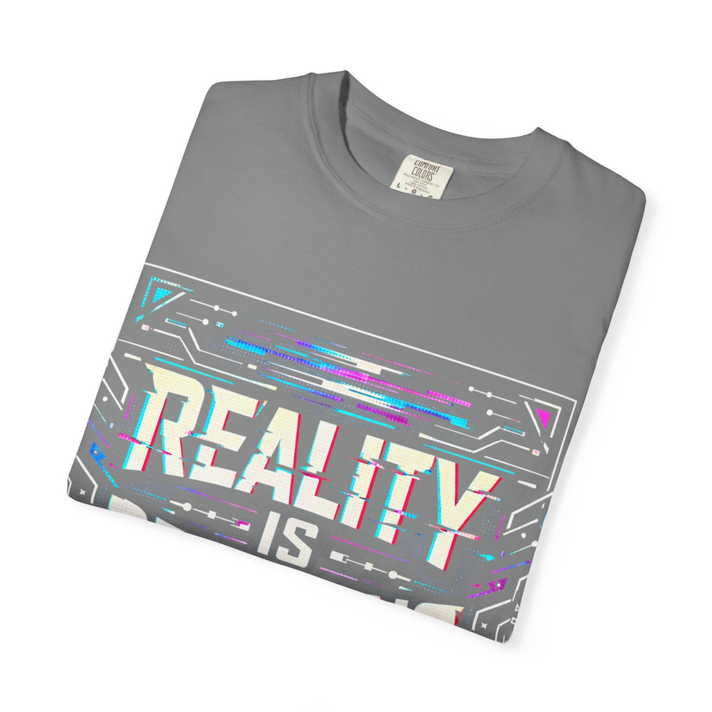 Power Runs Black PRB Glitchy Pastel "Reality Is Desyncing" T-Shirt by Printify