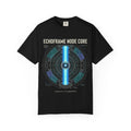 Power Runs Black PRB Echoframe Node Core T-Shirt — Futuristic Tech Graphic Tee by Power Runs Black