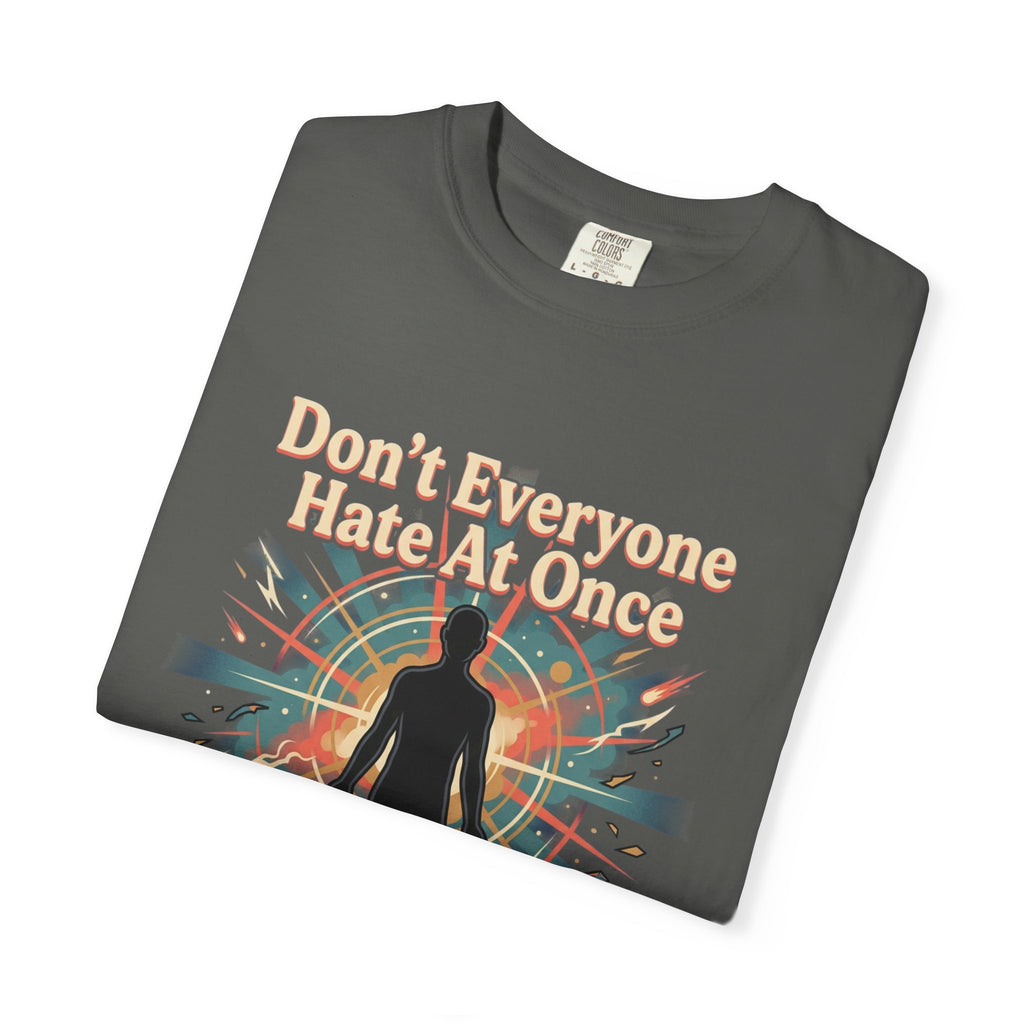 Power Runs Black Don't Everyone Hate Me Once" Retro Silhouette Graphic Tee by Printify