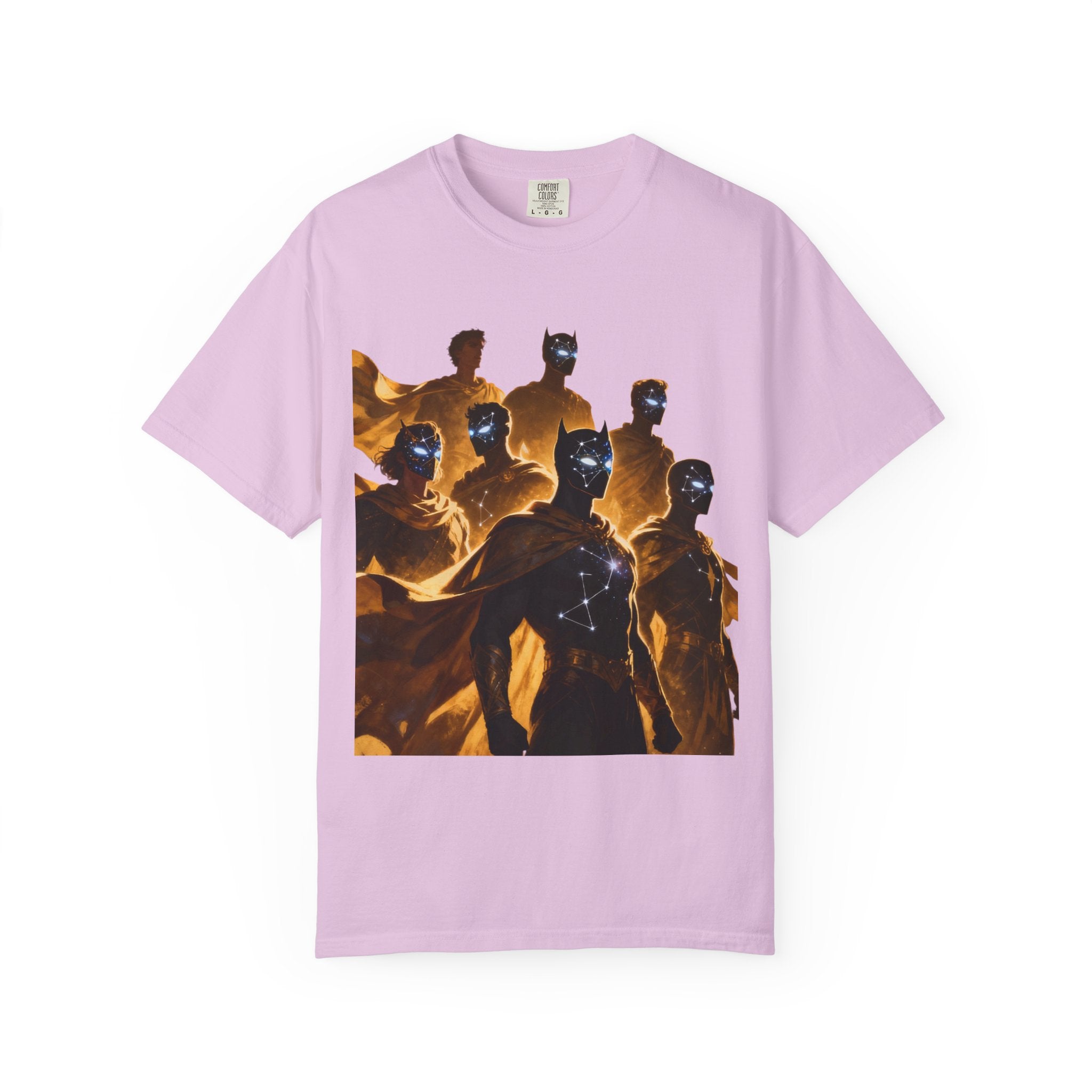 PRB Cosmic Heroes Graphic Tee (Golden Cloaks & Starry Faces) by Power Runs Black