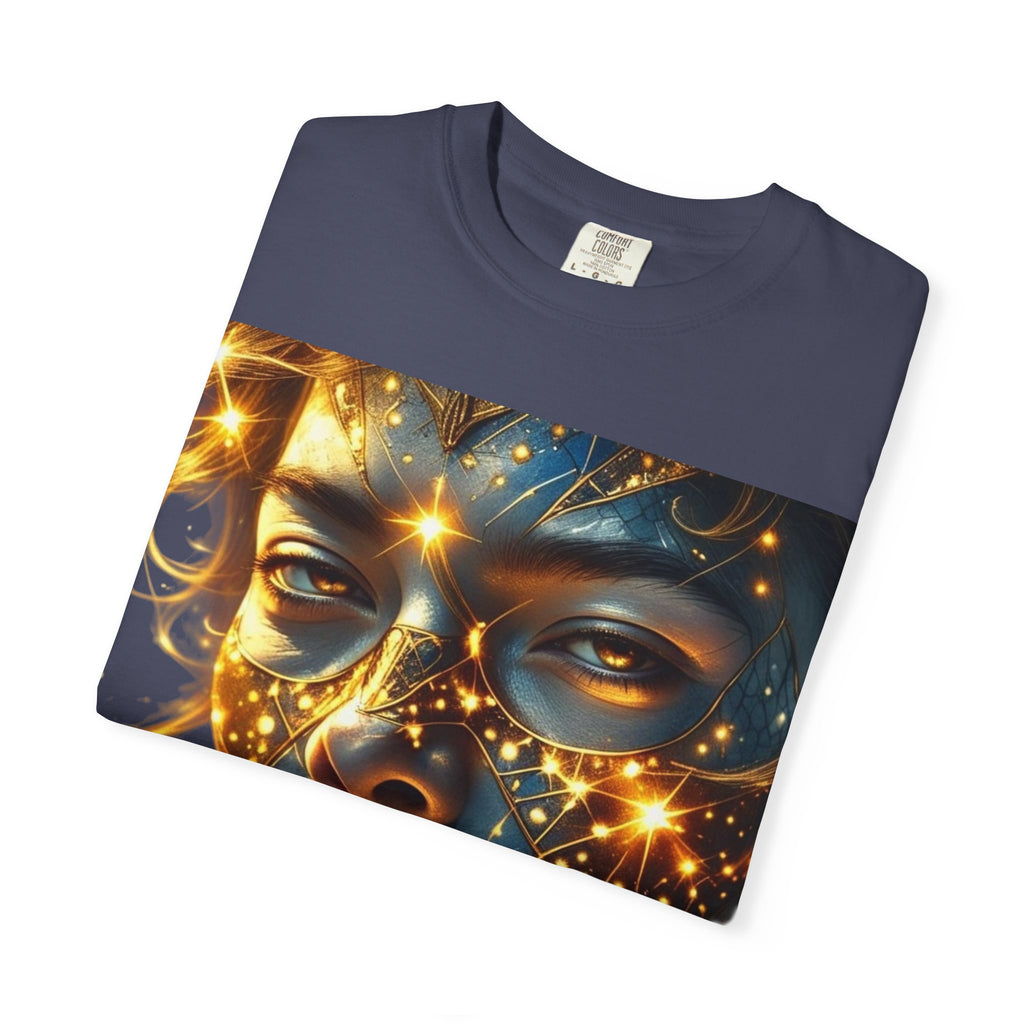 PRB Celestial Glow Unisex Graphic T-Shirt | Luminous Portrait Tee by Power Runs Black