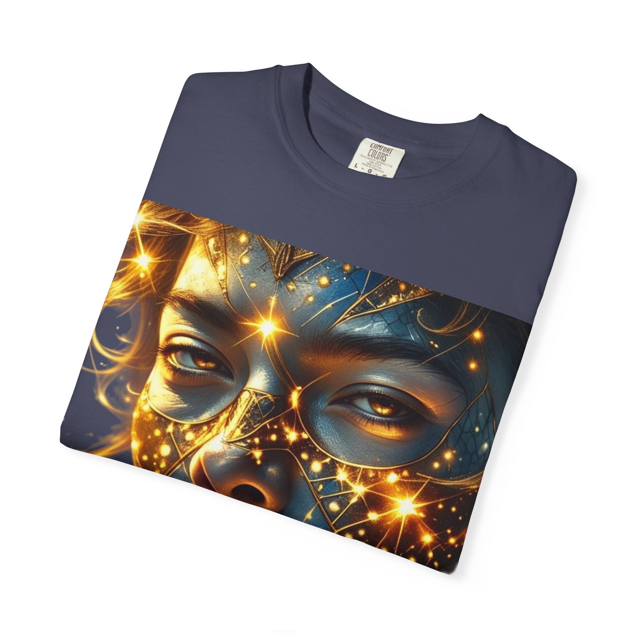 PRB Celestial Glow Unisex Graphic T-Shirt | Luminous Portrait Tee by Power Runs Black
