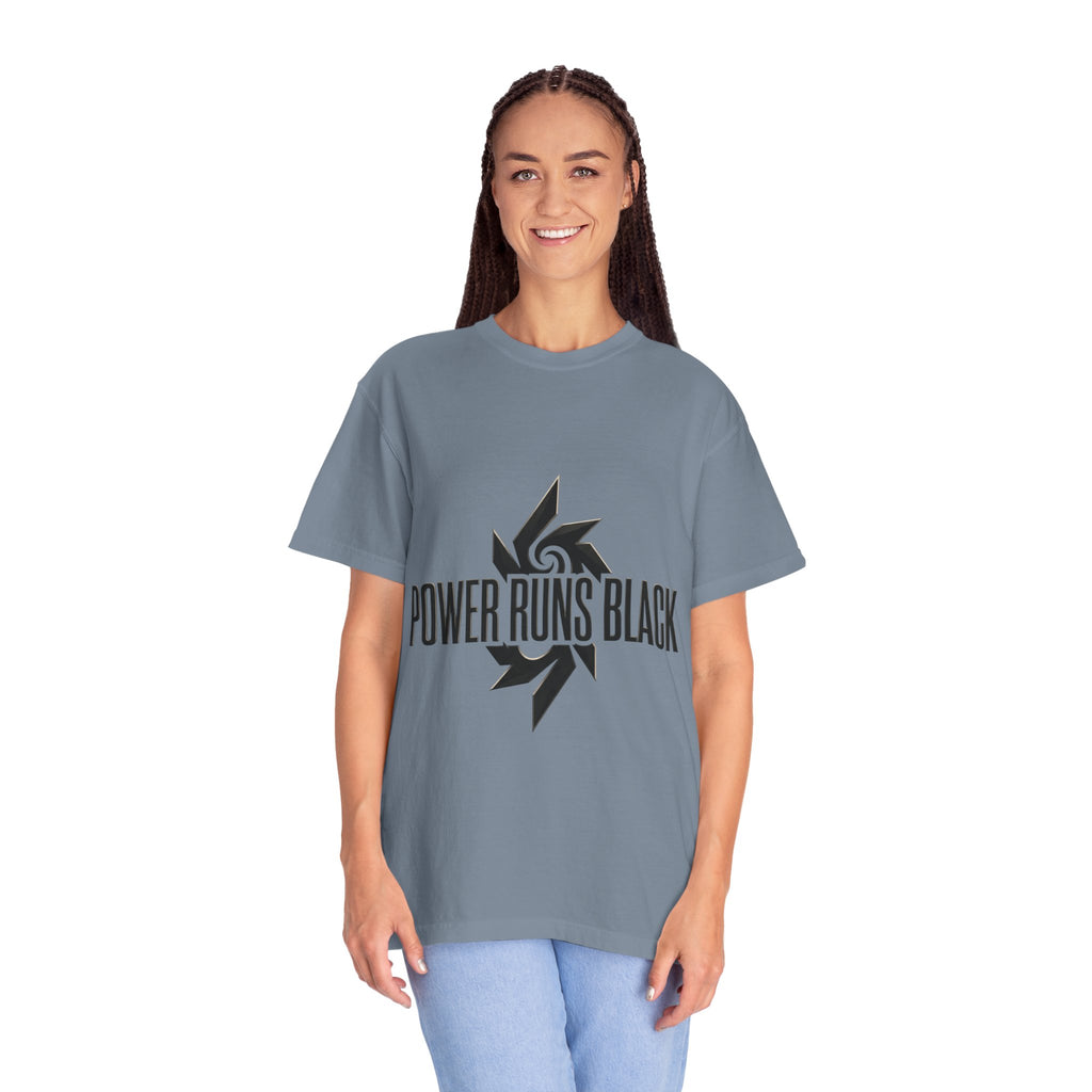 Power Runs Black PRB "Wear The Code" Mystic Shield T-Shirt — Geometric Sigil Graphic Tee by Printify