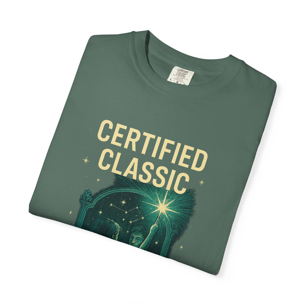 PRB Certified Classic illustration T-shirt | vintage camping, night sky, campfire by Power Runs Black