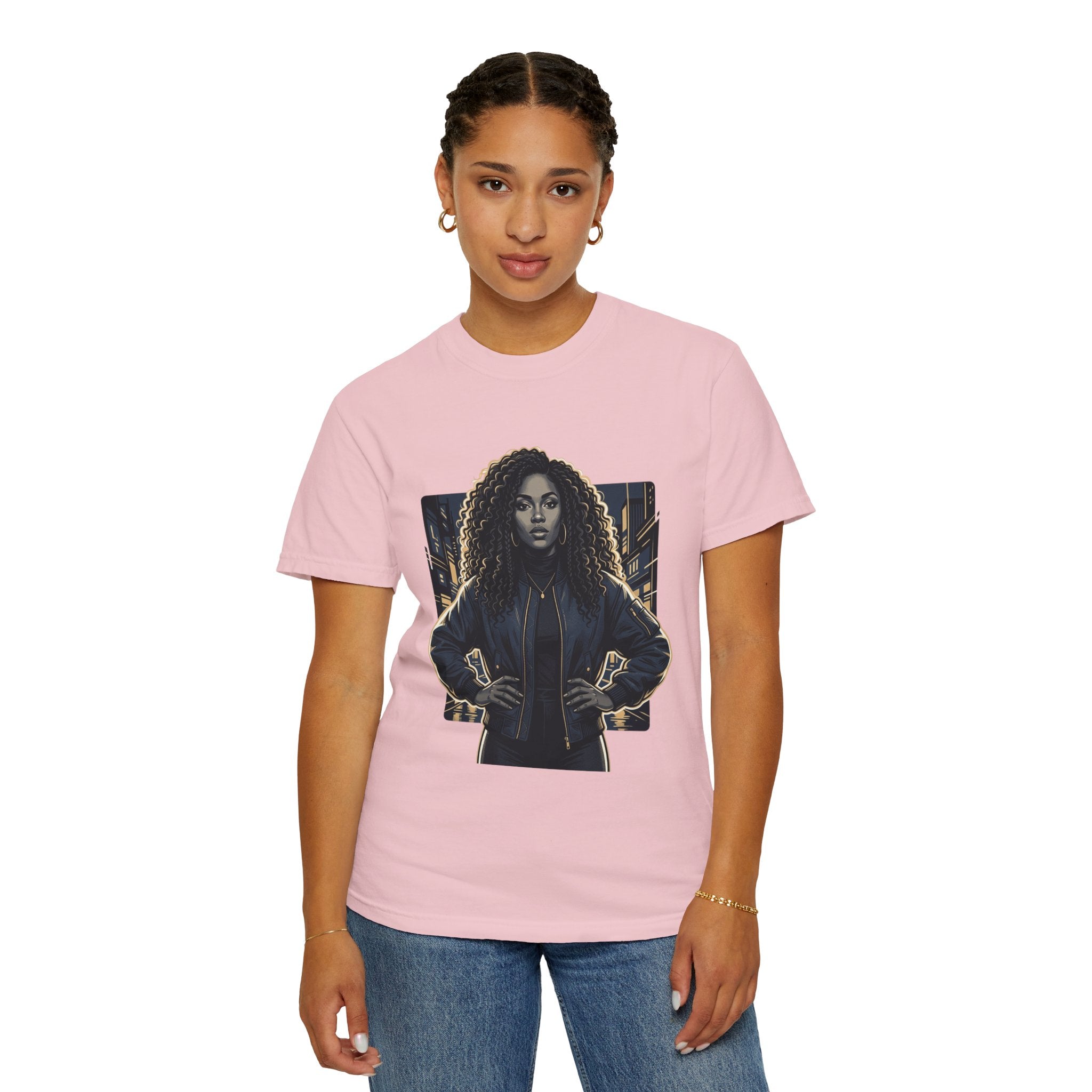 Pretty Rich Bitch The Collection by PRB T-Shirt — Bold Graphic Tee with Empowered Woman Portrait by Power Runs Black