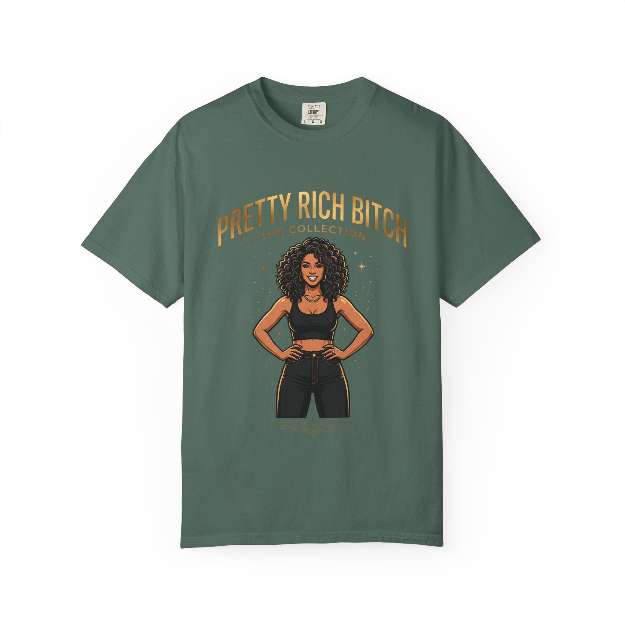 Pretty Rich Bitch The Collection by PRB T-Shirt — Empowered Black Woman Graphic Tee by Power Runs Black