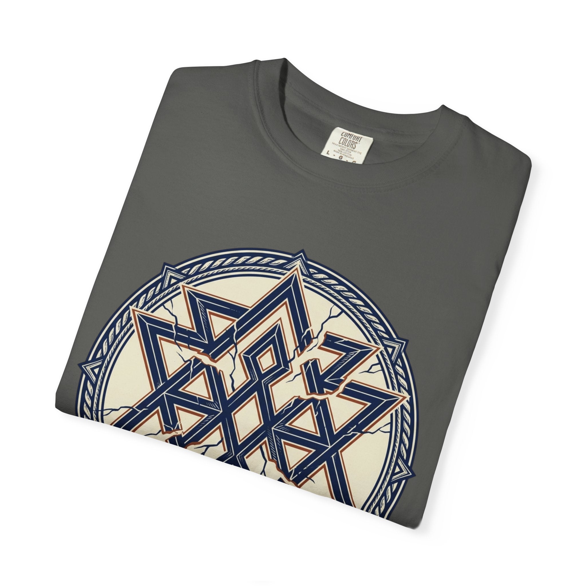 Power Runs Black PRB Geometric Star Mandala T-Shirt — "Control Fractures the Flow" Graphic Tee by Power Runs Black