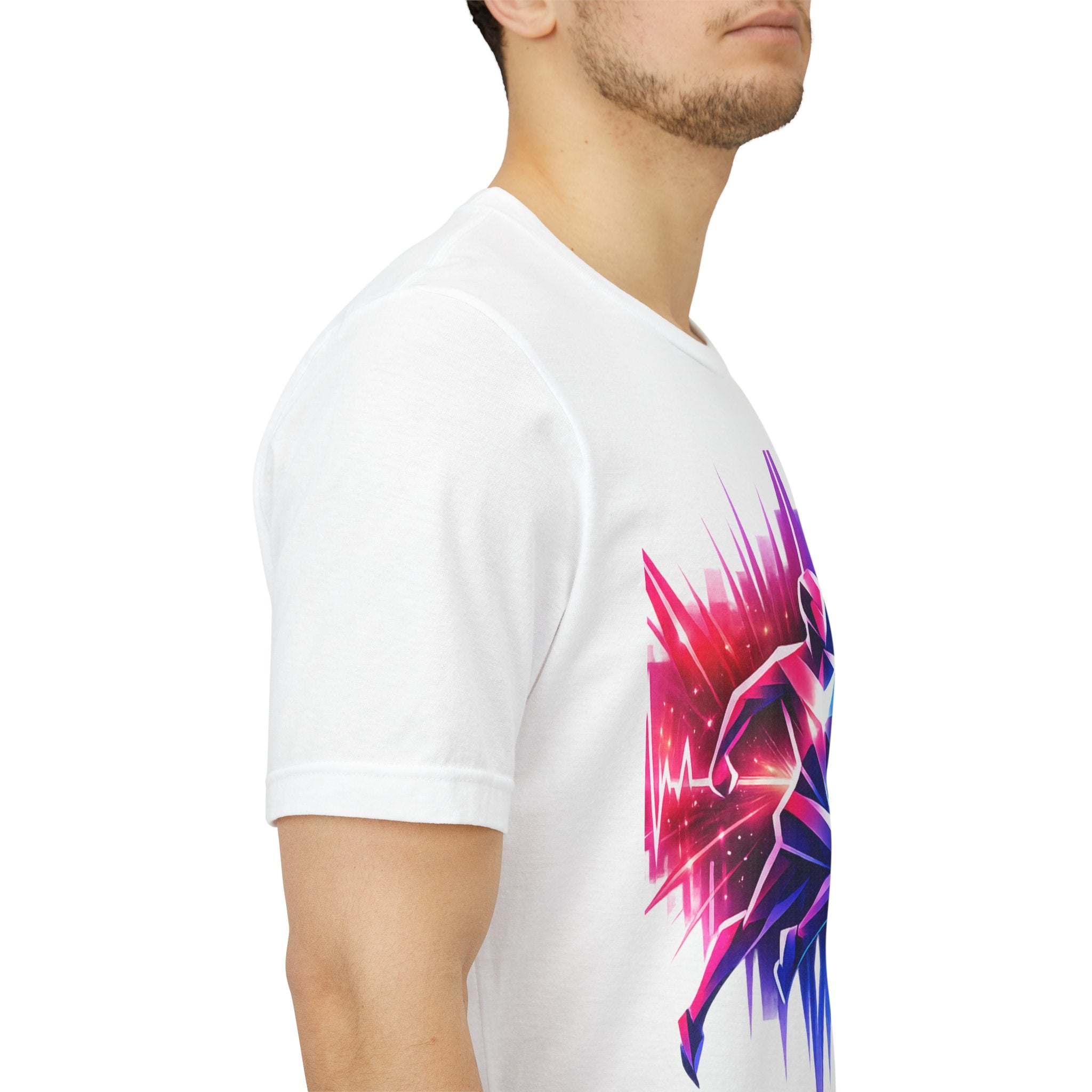 Power Runs Black PRB Running Pulse Graphic Tee — Neon Runner Heartbeat Sports T‑Shirt by Power Runs Black