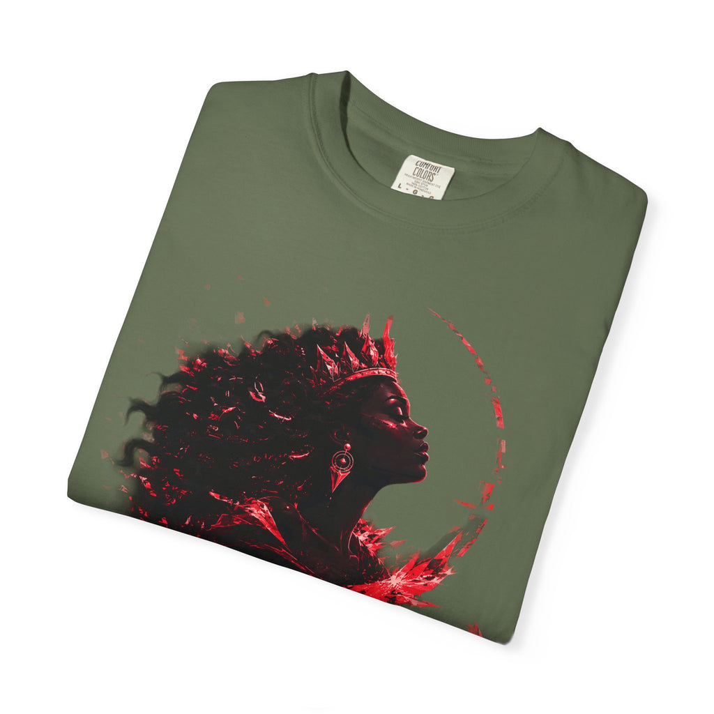 Power Runs Black Crown T-Shirt | Gothic Silhouette Artwork by Power Runs Black