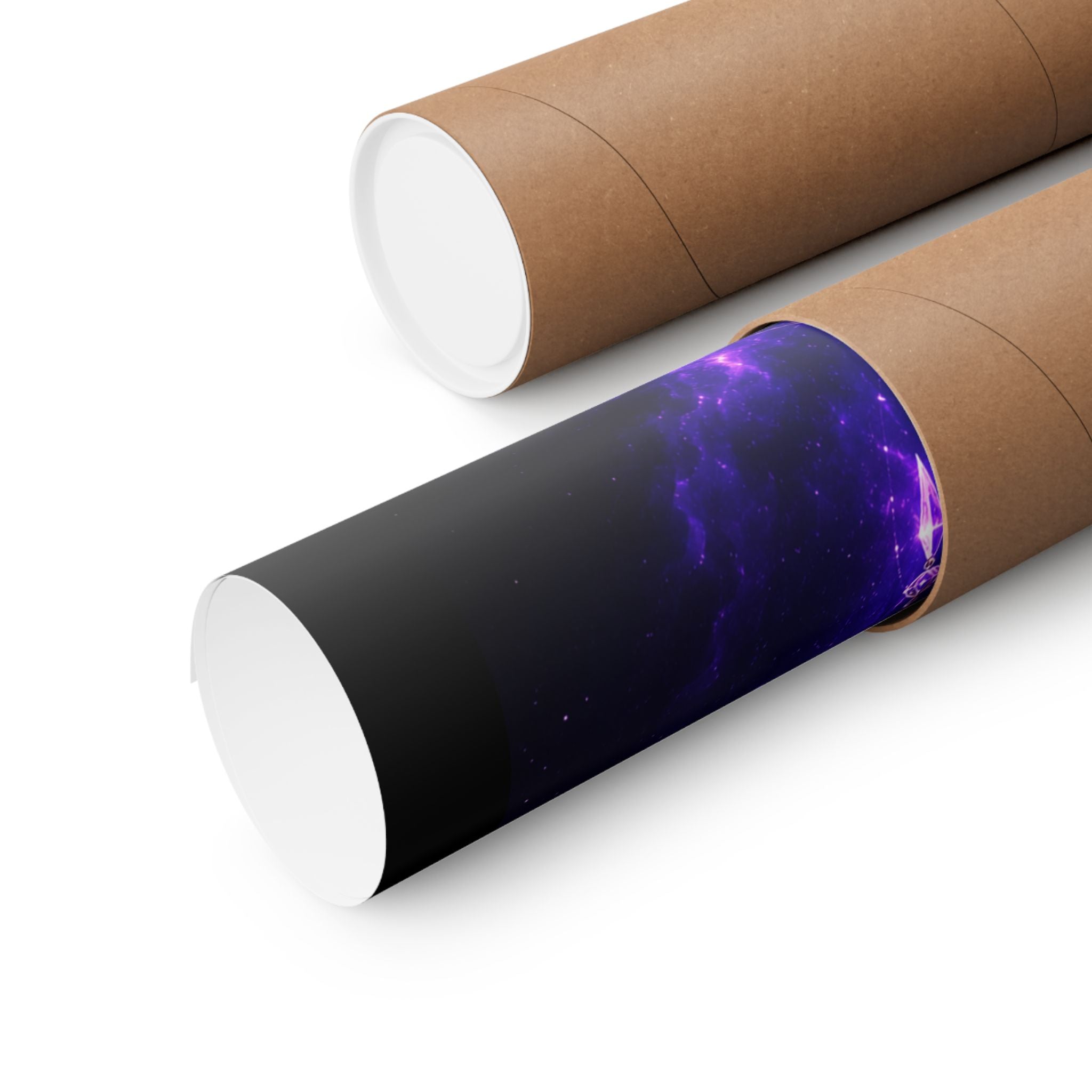 Power Runs Black Cosmic Goddess Poster — Purple Spiritual Wall Art Matte Vertical Print by Power Runs Black