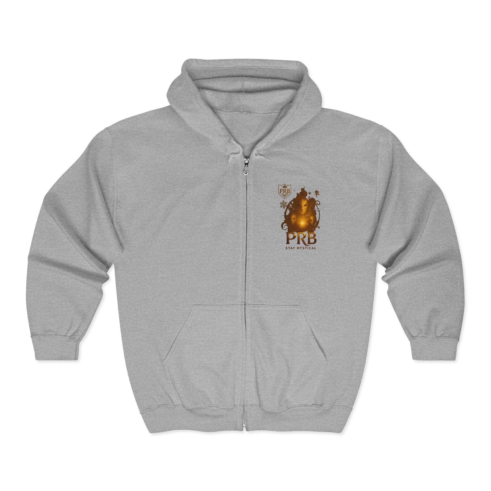 PRB Mystical Flame Mask hoodie | Zip Hoodie by Printify