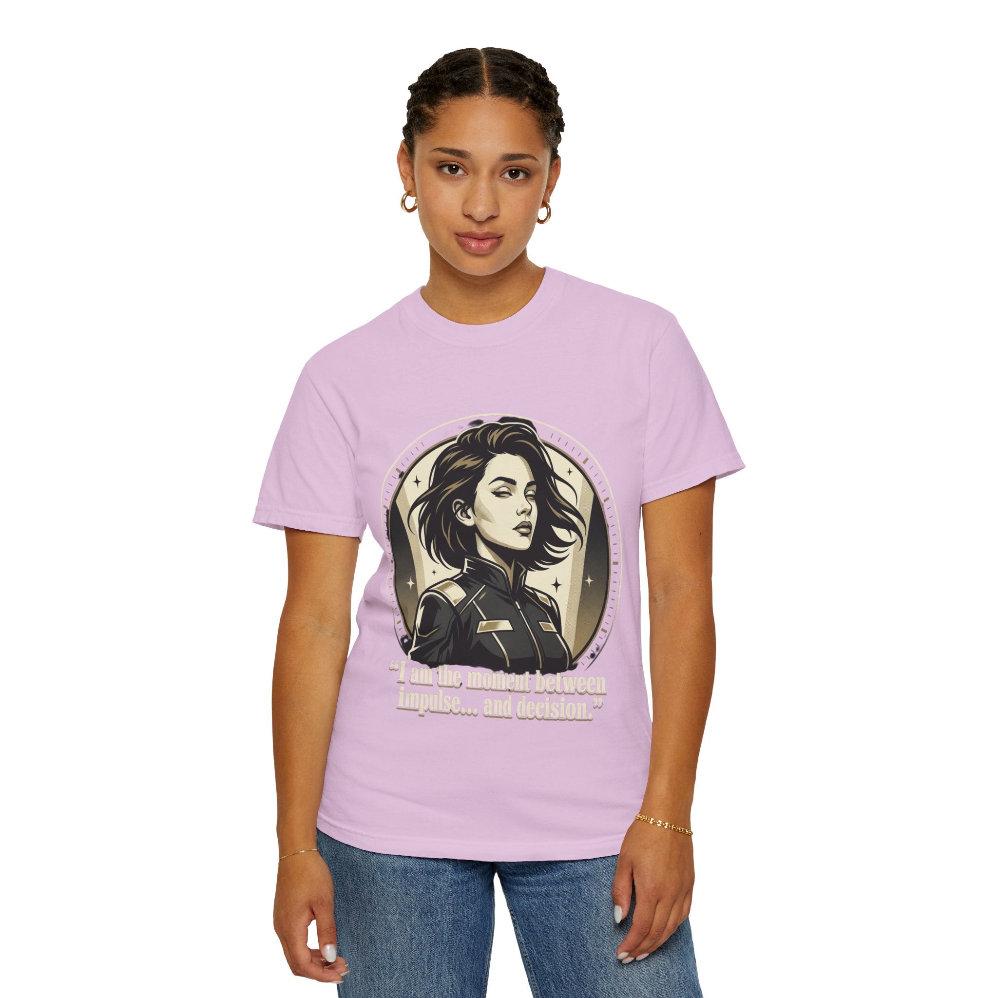 Power Runs Black Retro Space Captain Portrait T-Shirt — 'Fearless Commander' Graphic Tee by Power Runs Black